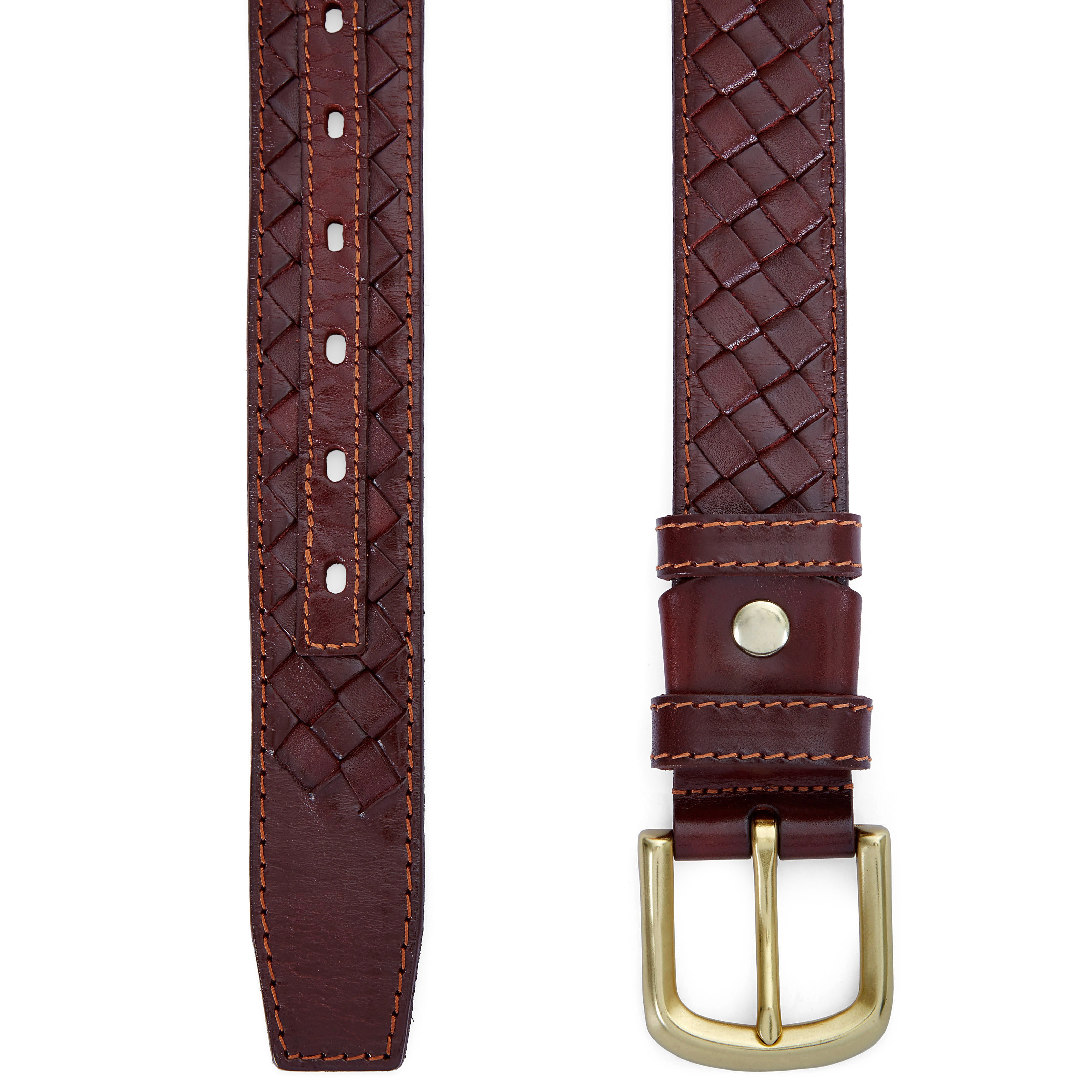 Pīta, bordo ādas josta - 2