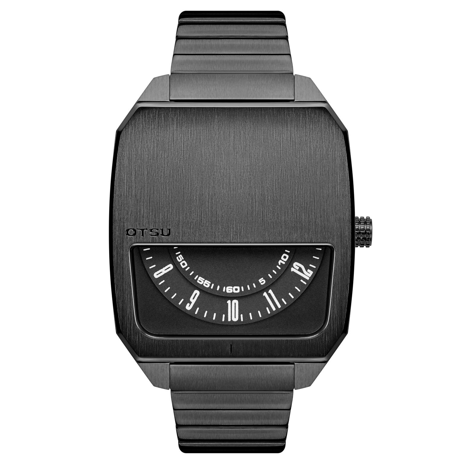 Hoc | Orologio a mezzo quadrante in acciaio inossidabile grigio canna di fucile Hoc | Orologio a mezzo quadrante in acciaio inossidabile grigio canna di fucile