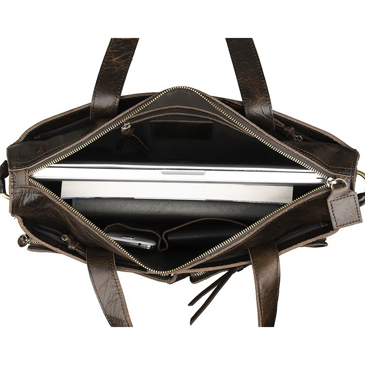 Bolsa de viaje de cuero negro descolorido - 10