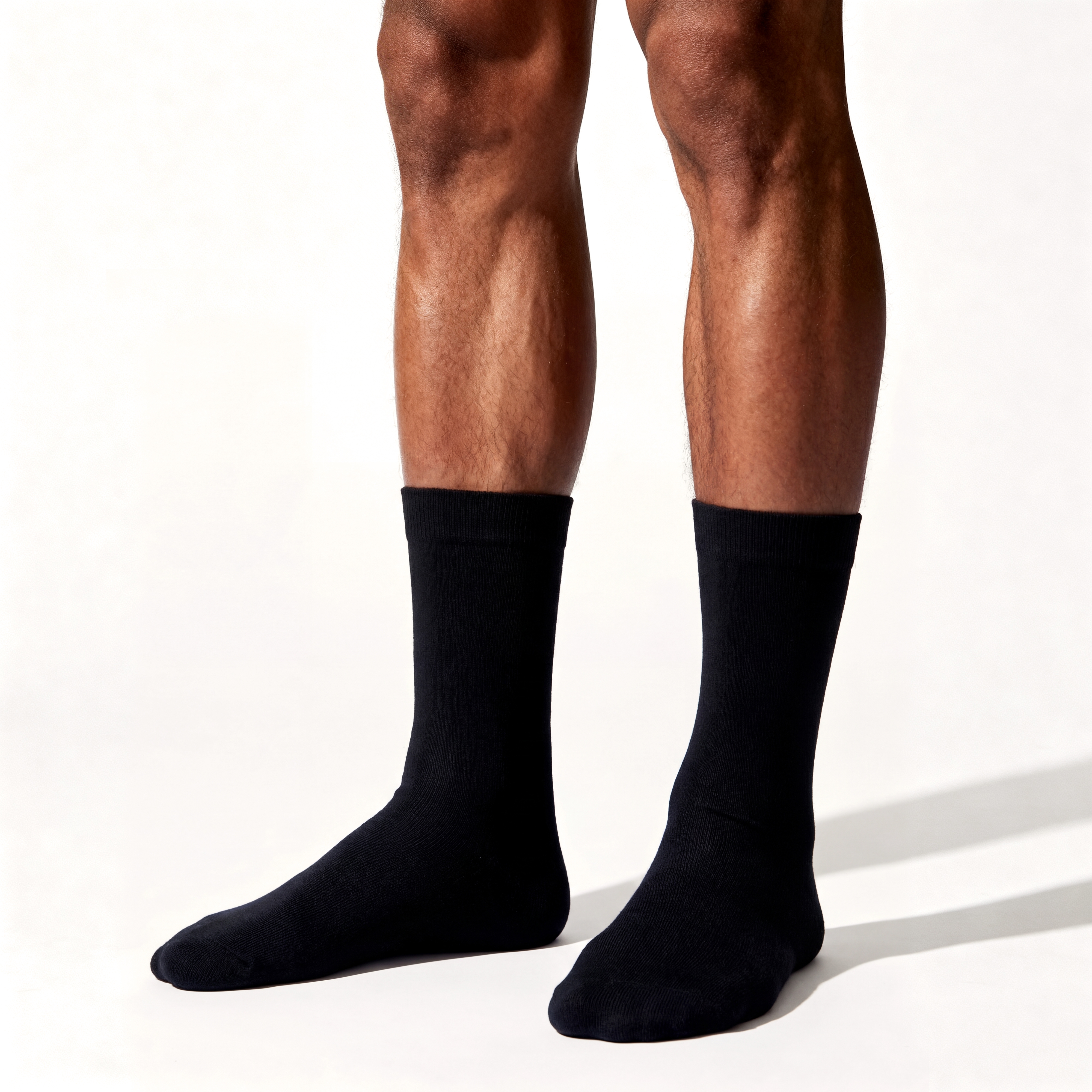 TrueFeel | Σετ 3 ζευγάρια μαύρες βαμβακερές κάλτσες τύπου crew - 4