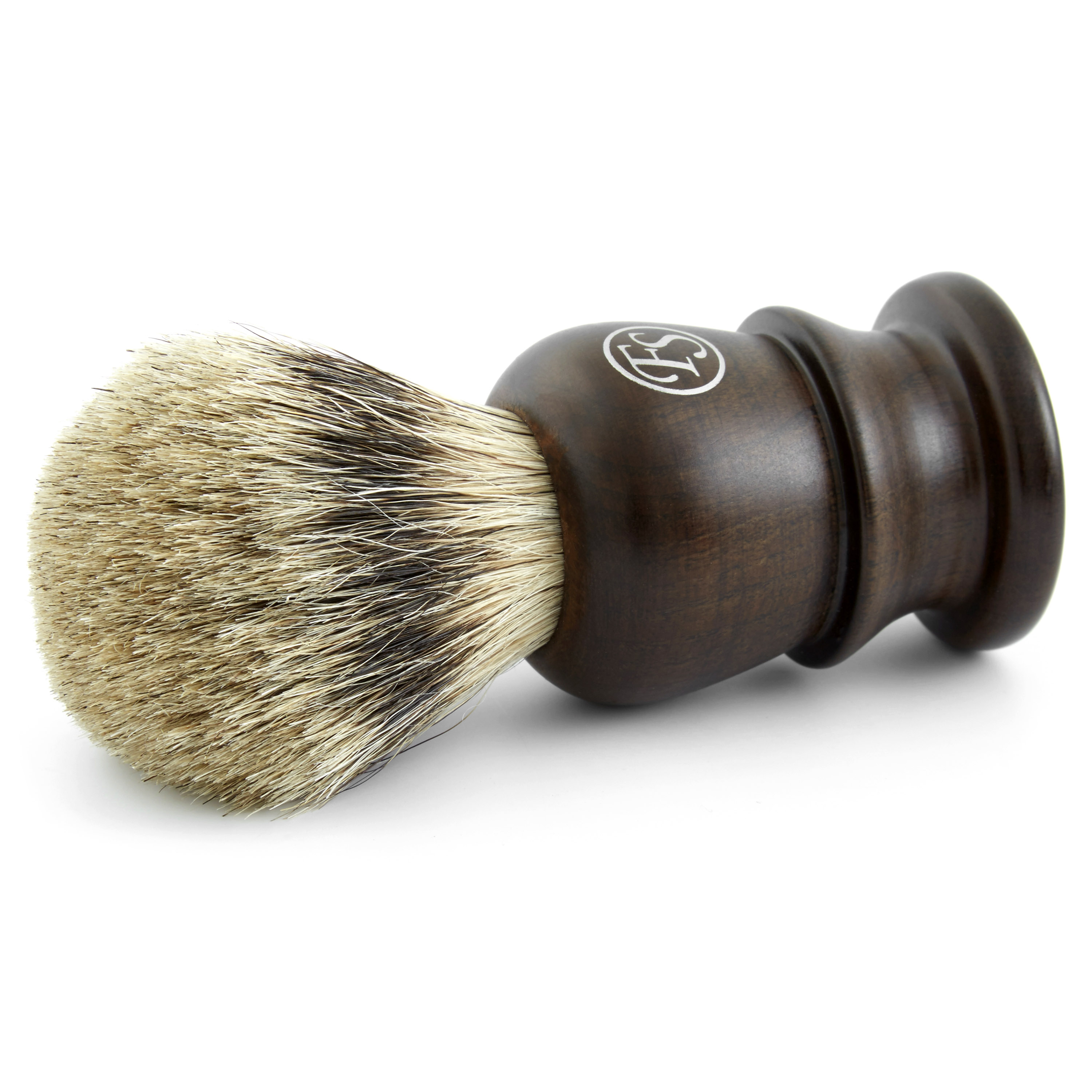 Classic Ebony Wood Synthetic Shaving Brush - 2
