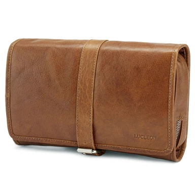 California | Tan Leather Hanging Wash Bag California | Tan Leather Hanging Wash Bag