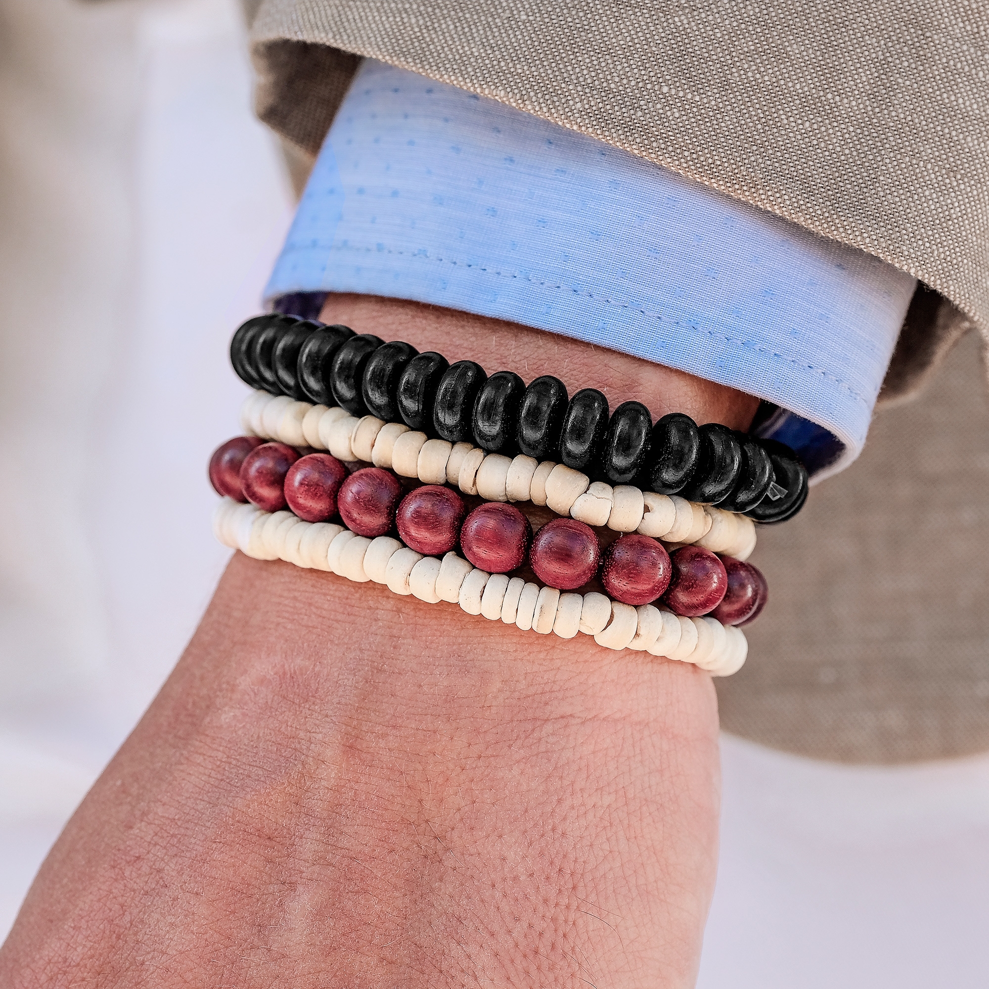 Pulsera de madera y coco Miro - 4