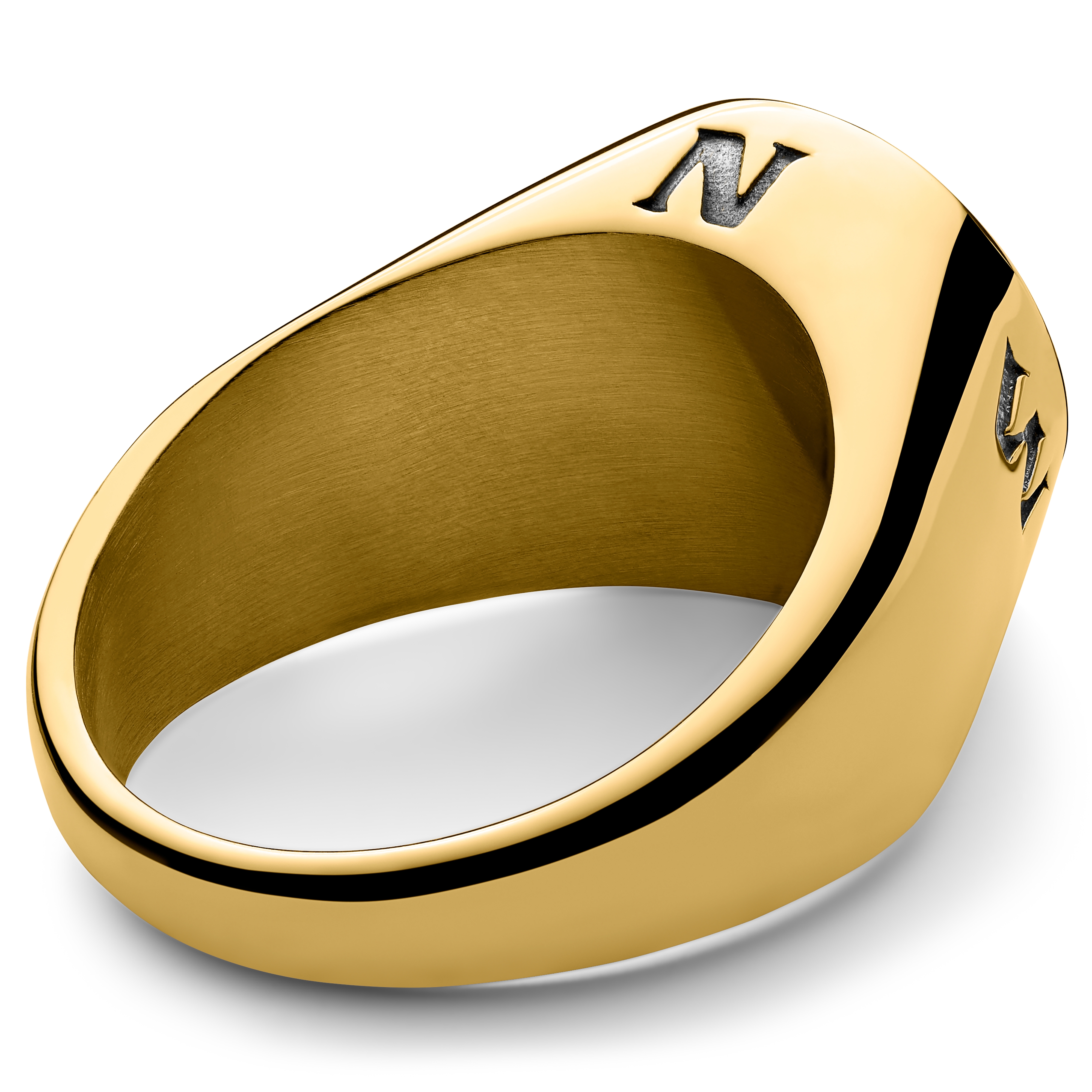 Atlas | Gold-tone North Star Signet Ring - 3
