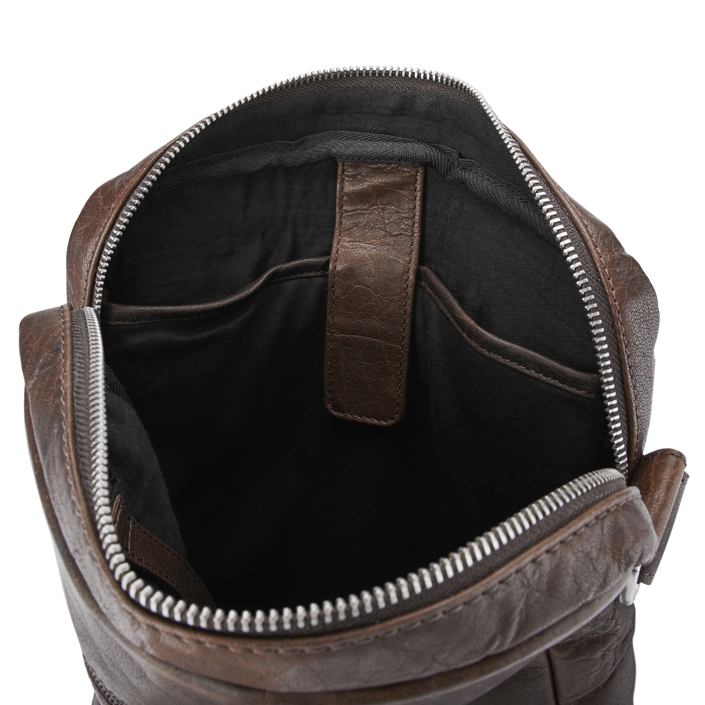 Bolso urbano clásico de cuero marrón Montreal - 13