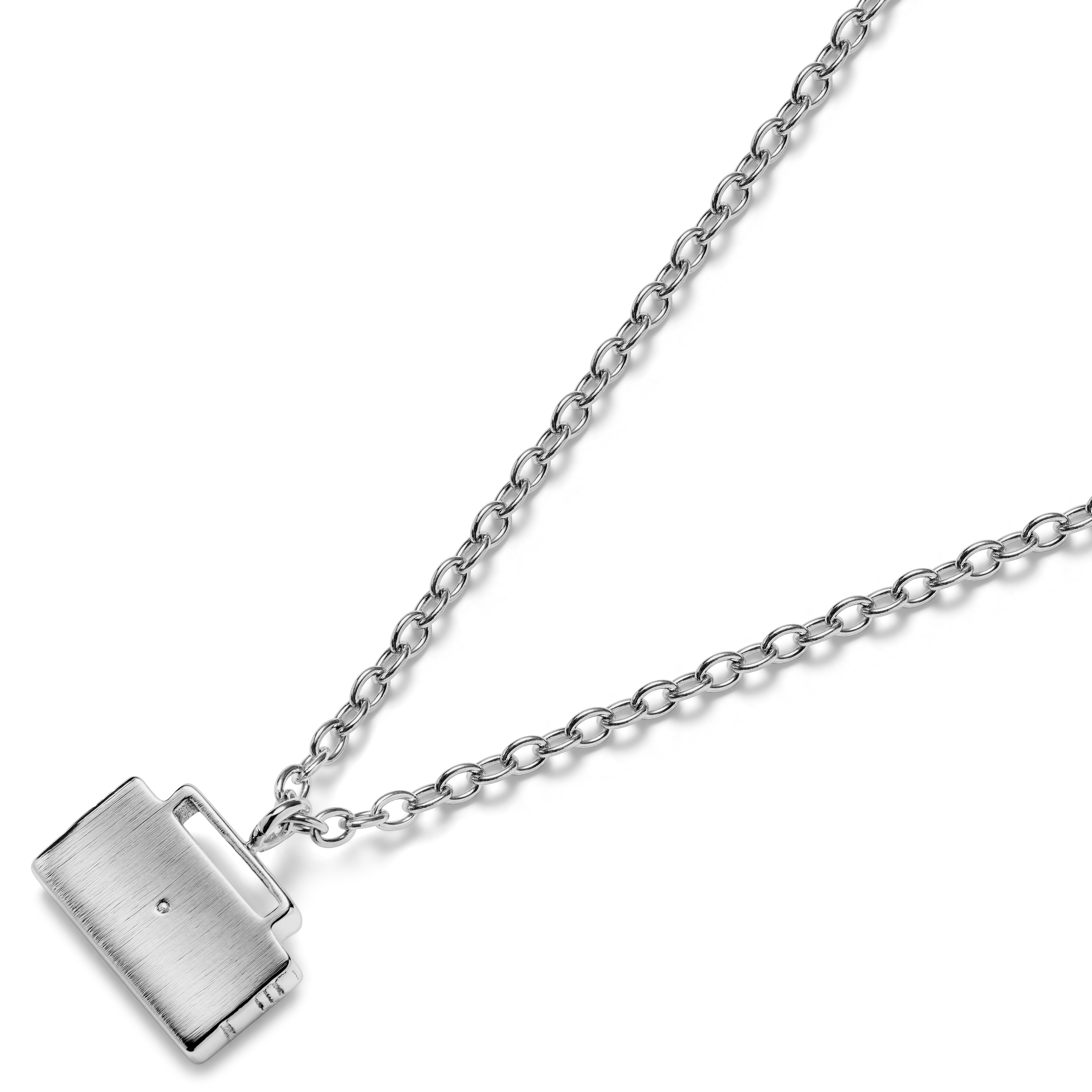 Jaygee | Sølvtonet Radio Halskjede av Rustfritt Stål - 4