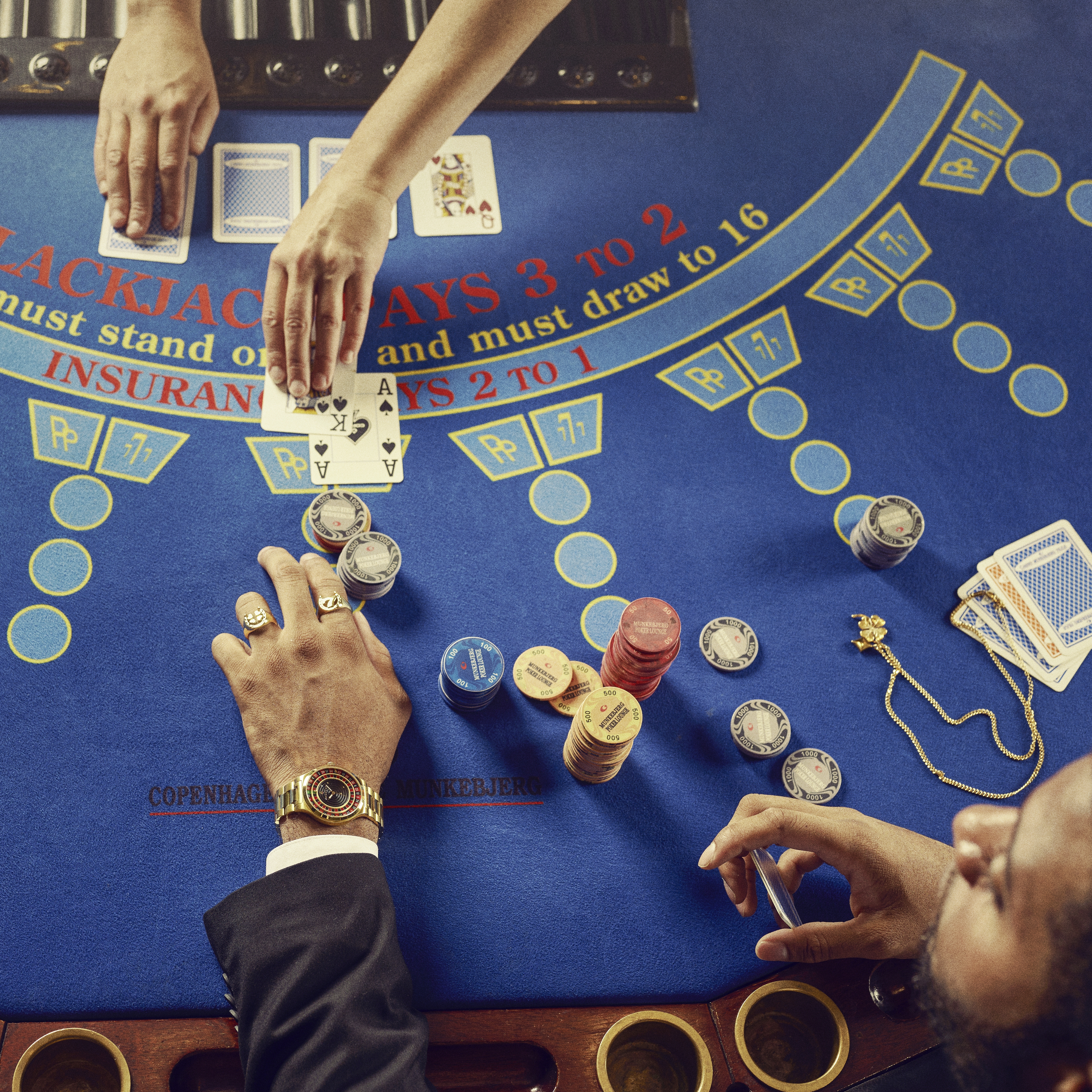 Ace | Gold-tone Lucky 7 & Horseshoe Signet Ring - 4