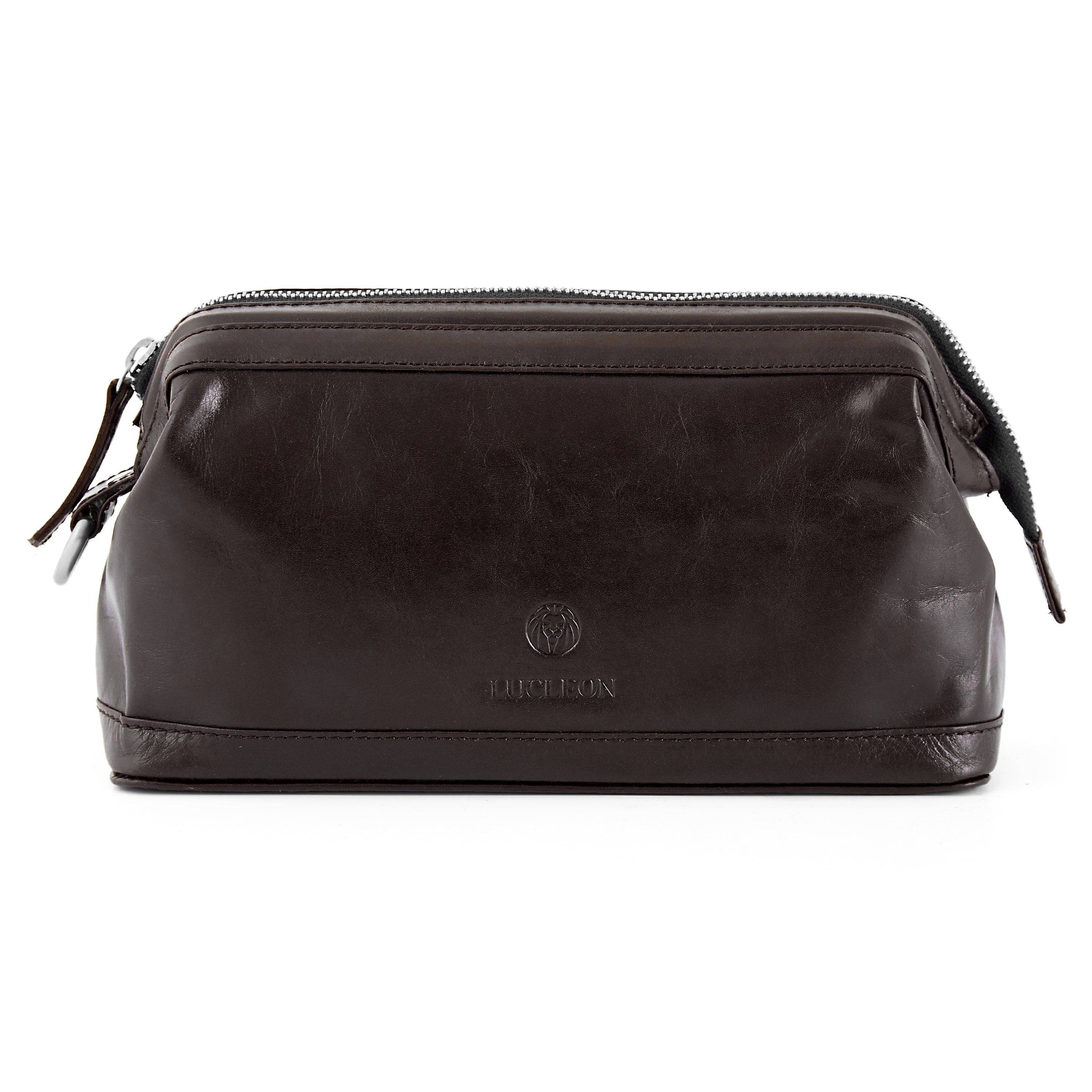 Tummanruskea Tommy Jasper -toilettilaukku - 3