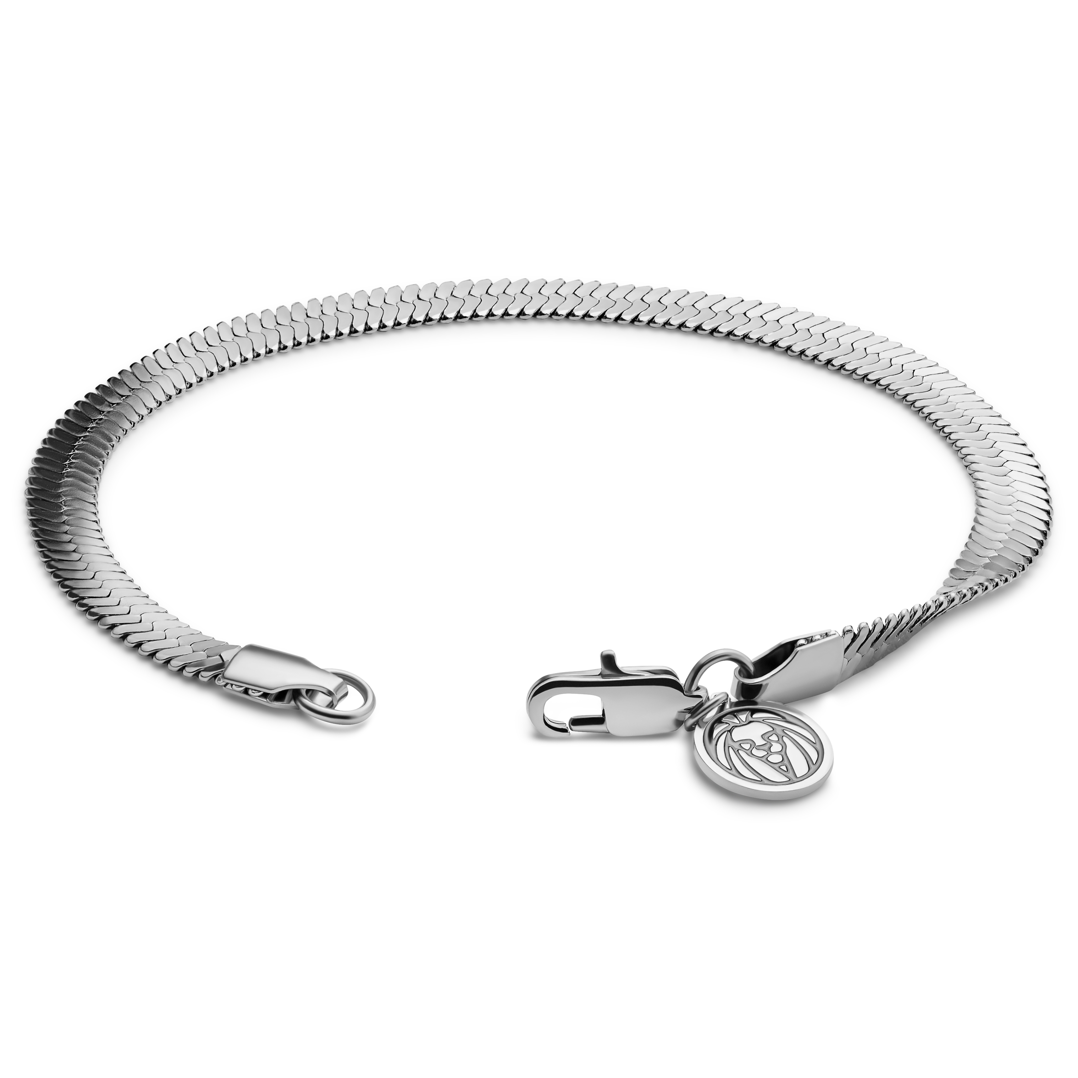 Essentials | 5 mm Sølvtonet Fiskebein kjedearmbånd - 5