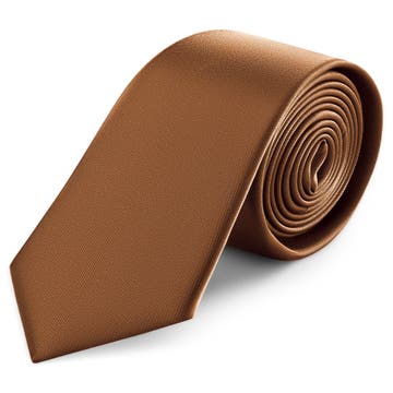 Cravate en satin couleur rouille - 8 cm