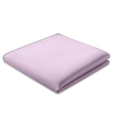 Pochette de costume en satin violet clair