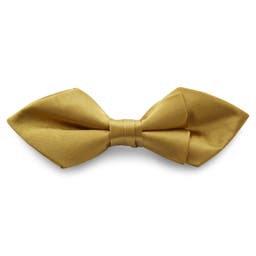 Shiny Gold Basic Pointy Pre-Tied Bow Tie