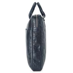 Montreal Slim 17” Executive Navy Blue Leather Bag - 4 - gallery