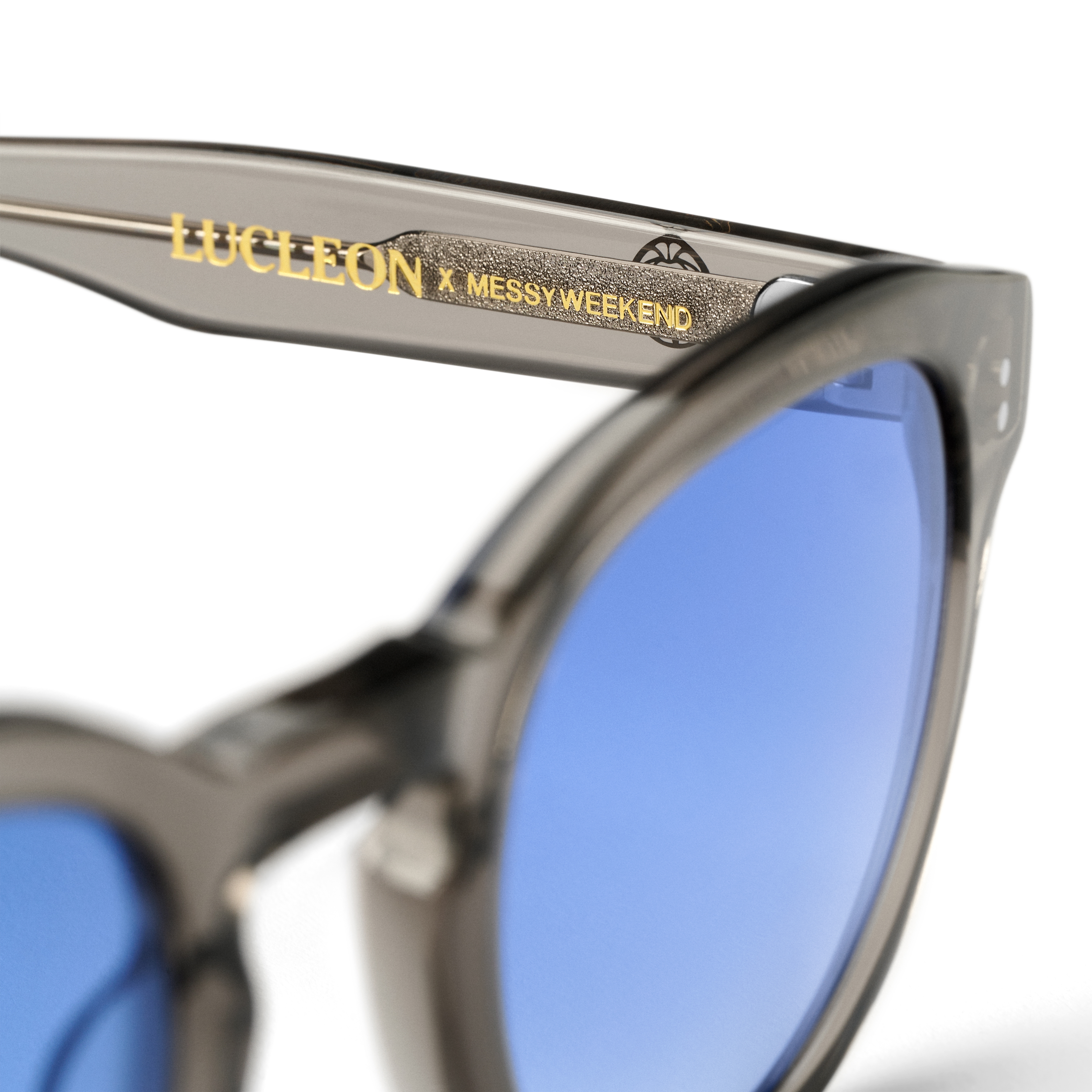 Hranaté sluneční brýle Bille s šedými rohovými obroučkami  - 5