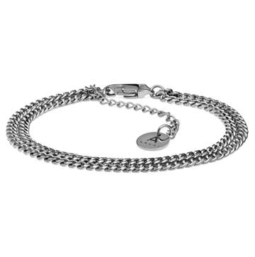 Rico Silver-tone Double Chain Bracelet