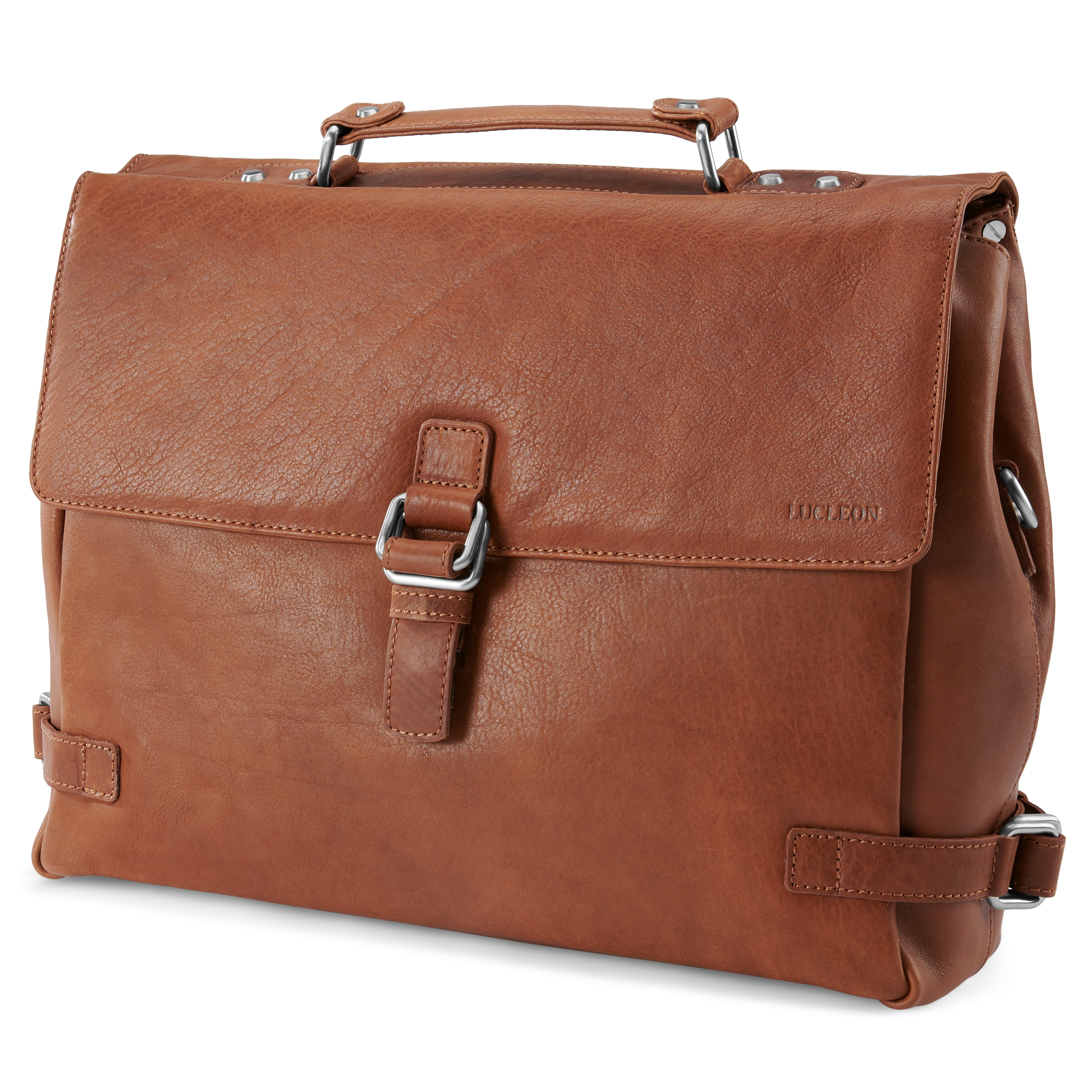 Cambodia Luxury Ljusbrun Portfölj i Läder - 1