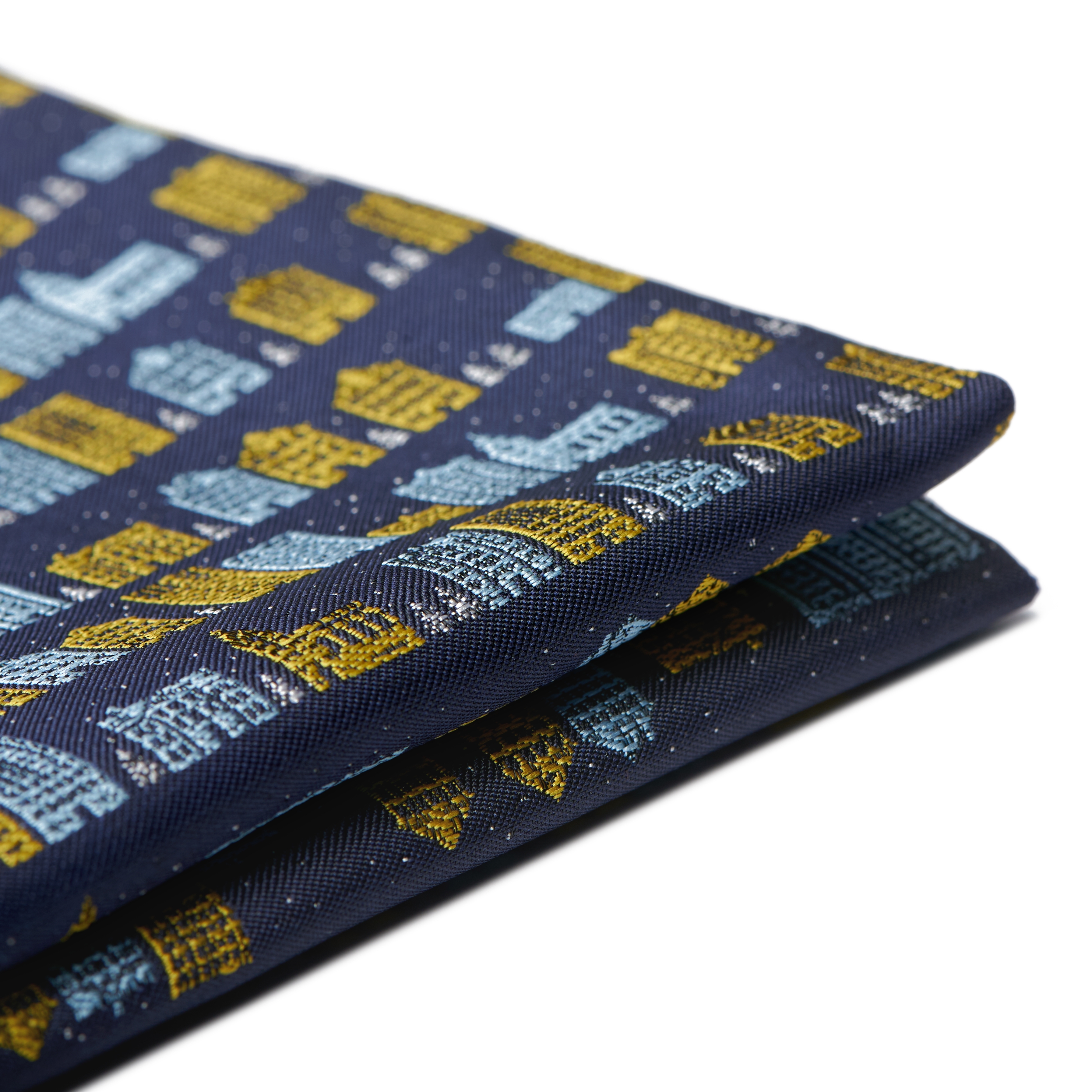 Pañuelo de bolsillo azul marino de Winter Wonderland - 3