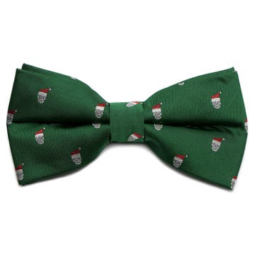 Bold Green Christmas Skull Pre-Tied Bow Tie Bold Green Christmas Skull Pre-Tied Bow Tie