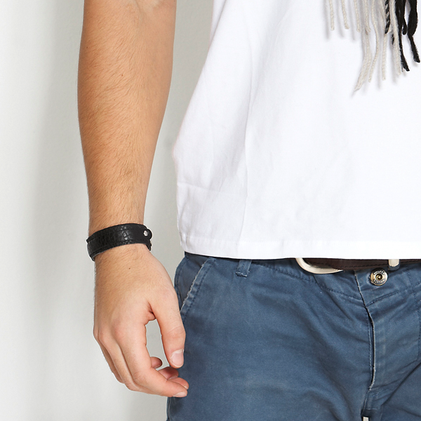 Smalt Slangelignende Læderarmbånd - 3