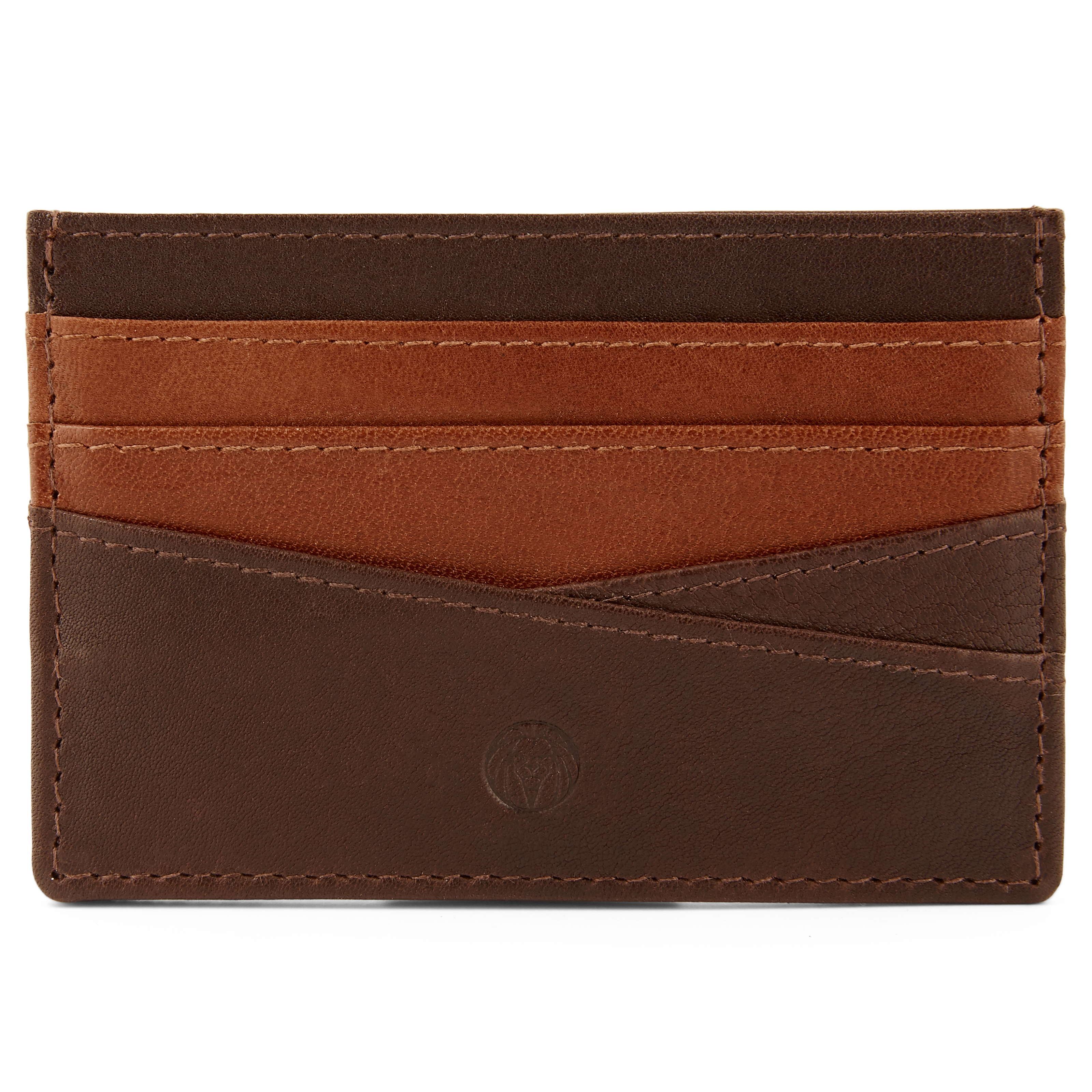 Lacey Brown Leather RFID Card Holder - 2