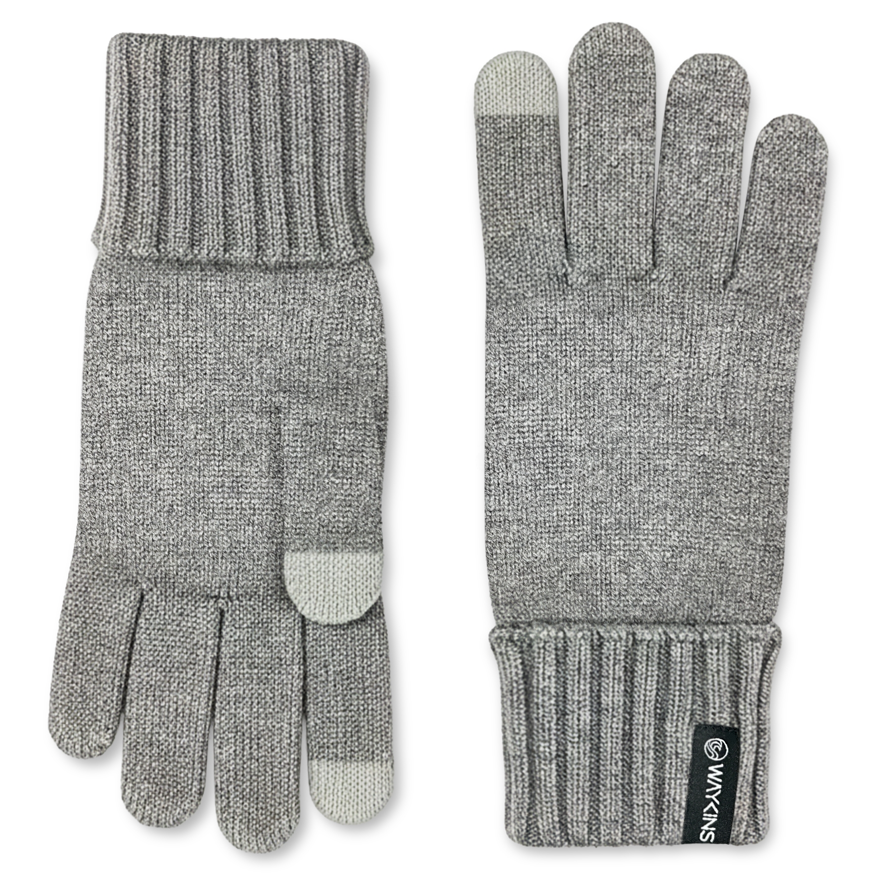 Baltic | Luvas Cinzentas-escuro Caneladas em Malha Fina Compatíveis com Ecrãs - 2