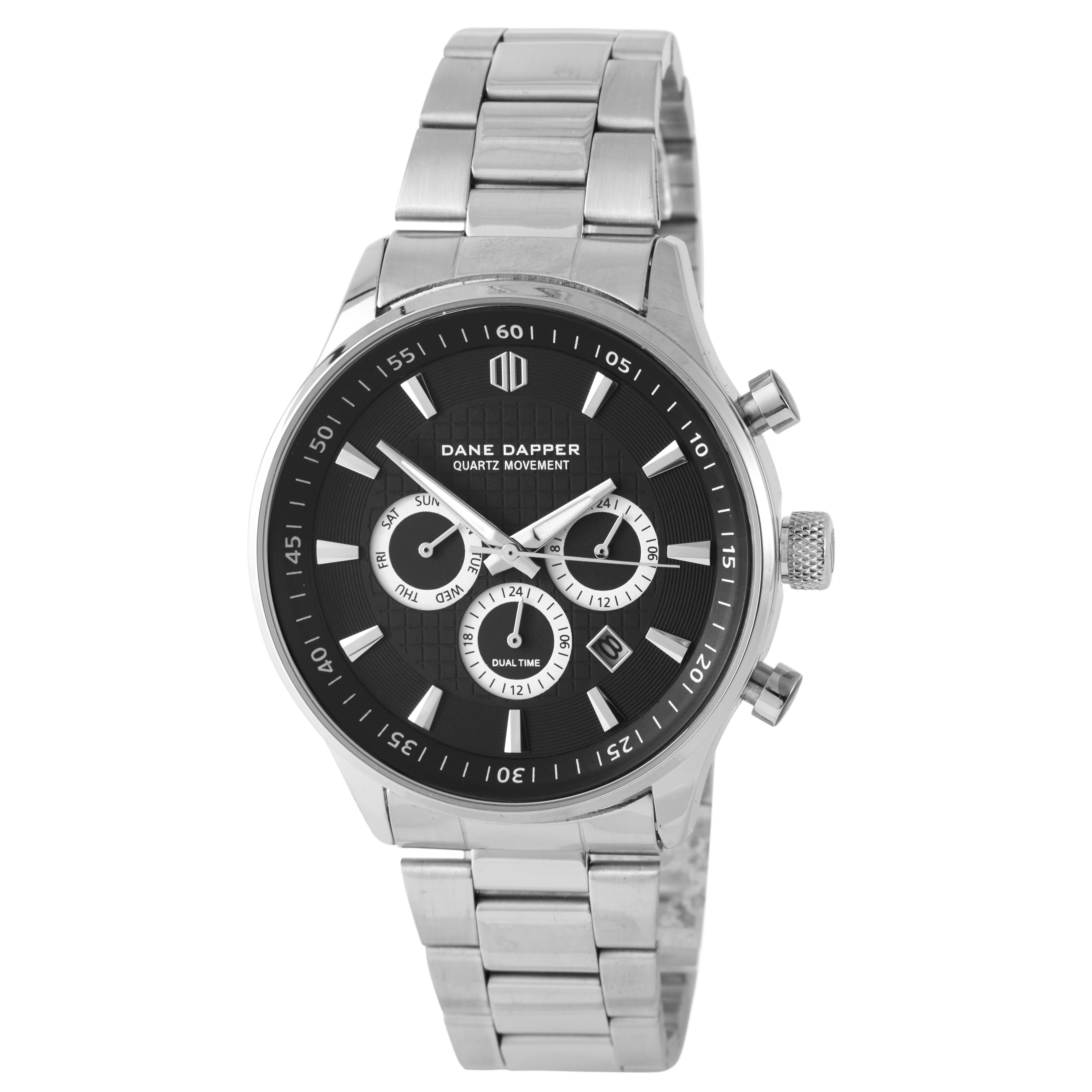 Srebrno-tonirana in črna veriga Troika ura - 1