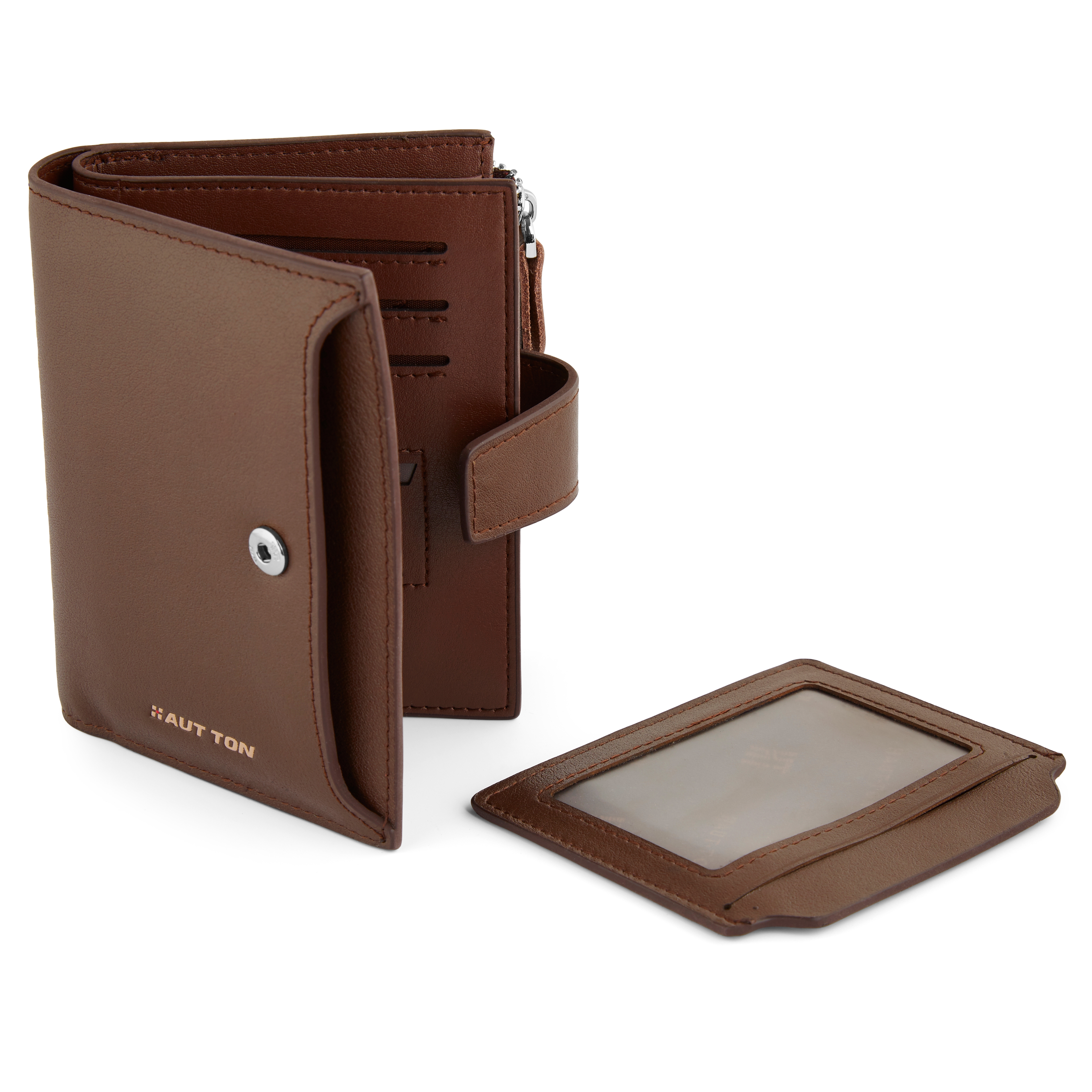 Braune Leder Reisegeldbörse - 5