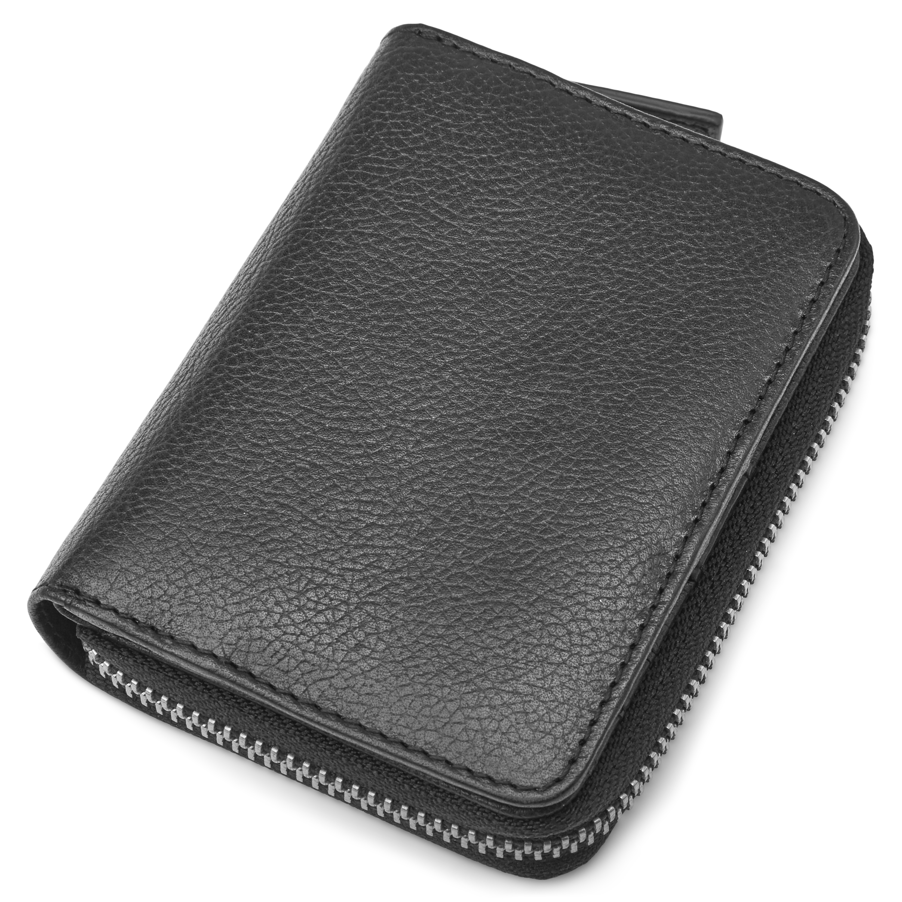 Czarny skórzany portfel blokujący RFID Laris - 10