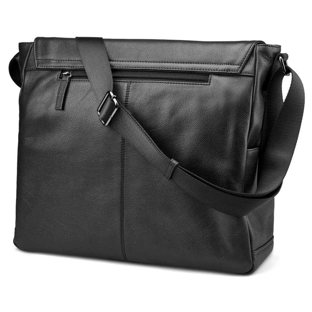 hover: Black Full-Grain Leather Satchel hover: Black Full-Grain Leather Satchel