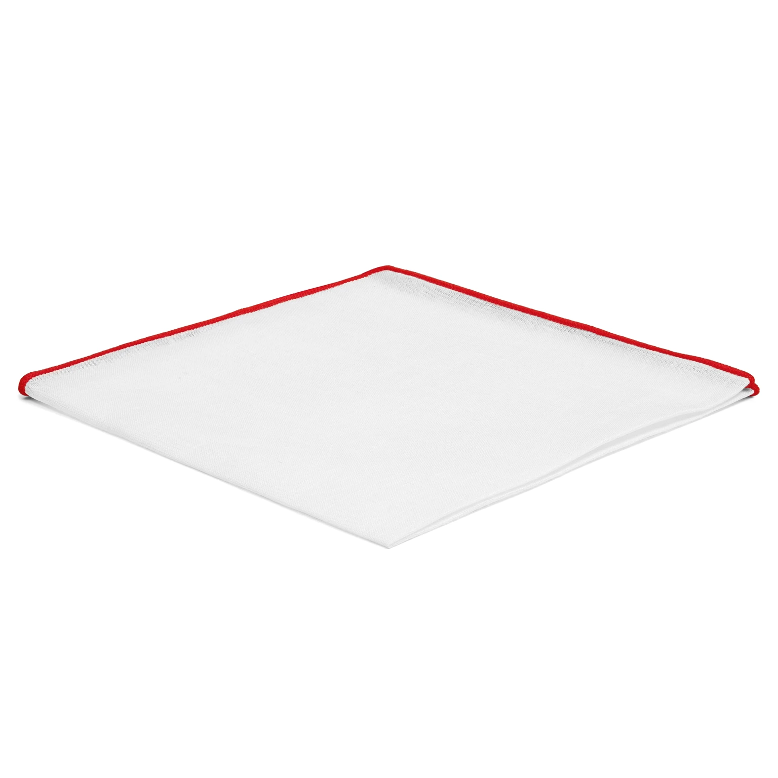 Lenço de Bolso Branco com Orlas Vermelhas Lenço de Bolso Branco com Orlas Vermelhas