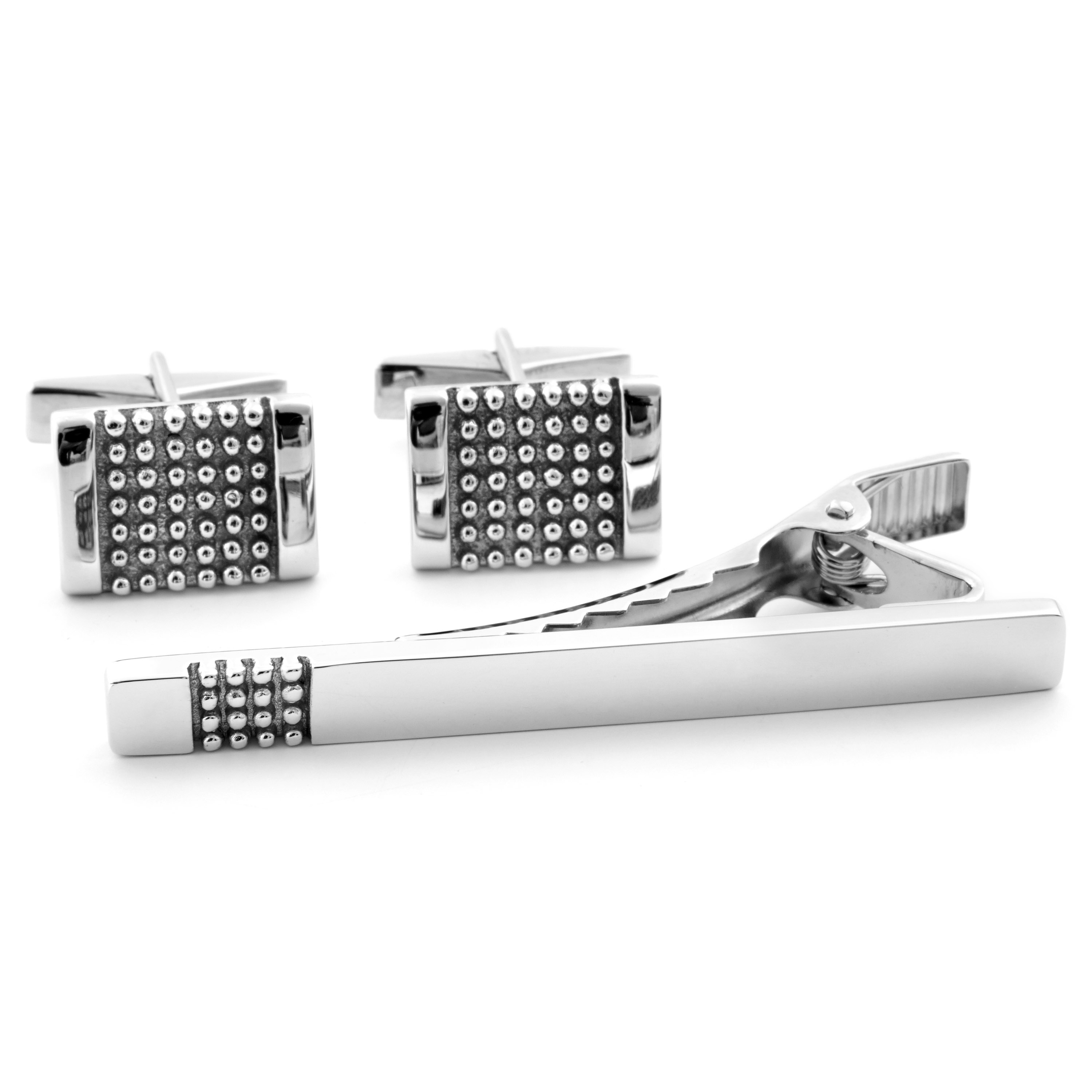 Set in 925 Zilver met Motief met Studs - 1