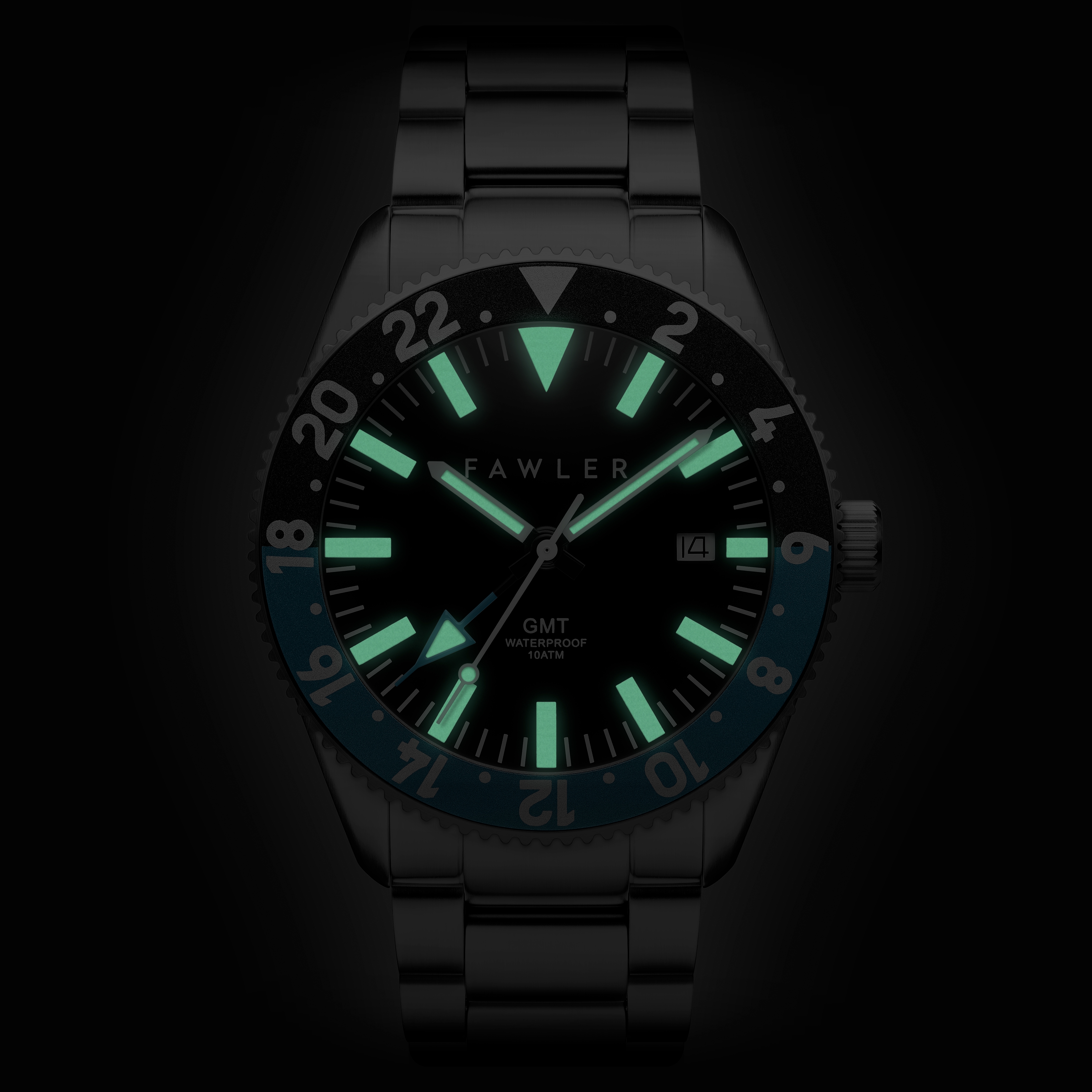 Métier II | Blaue GMT-Uhr aus Edelstahl - 2