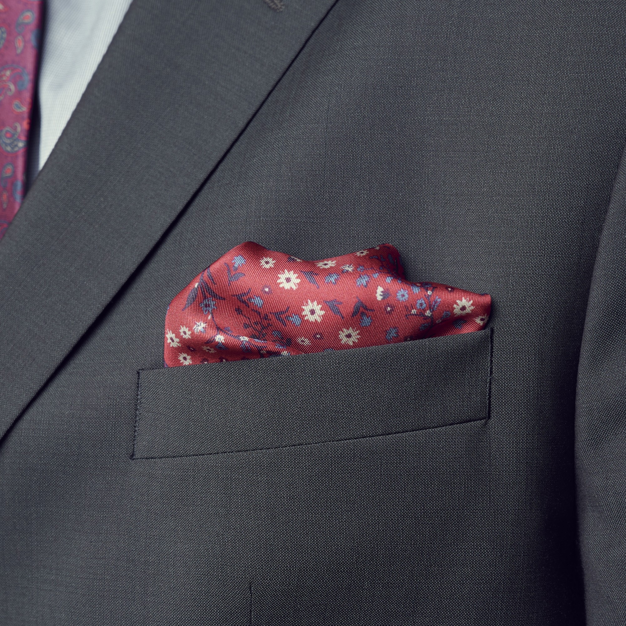 Pochette de costume Boho en soie Blaine  - 5