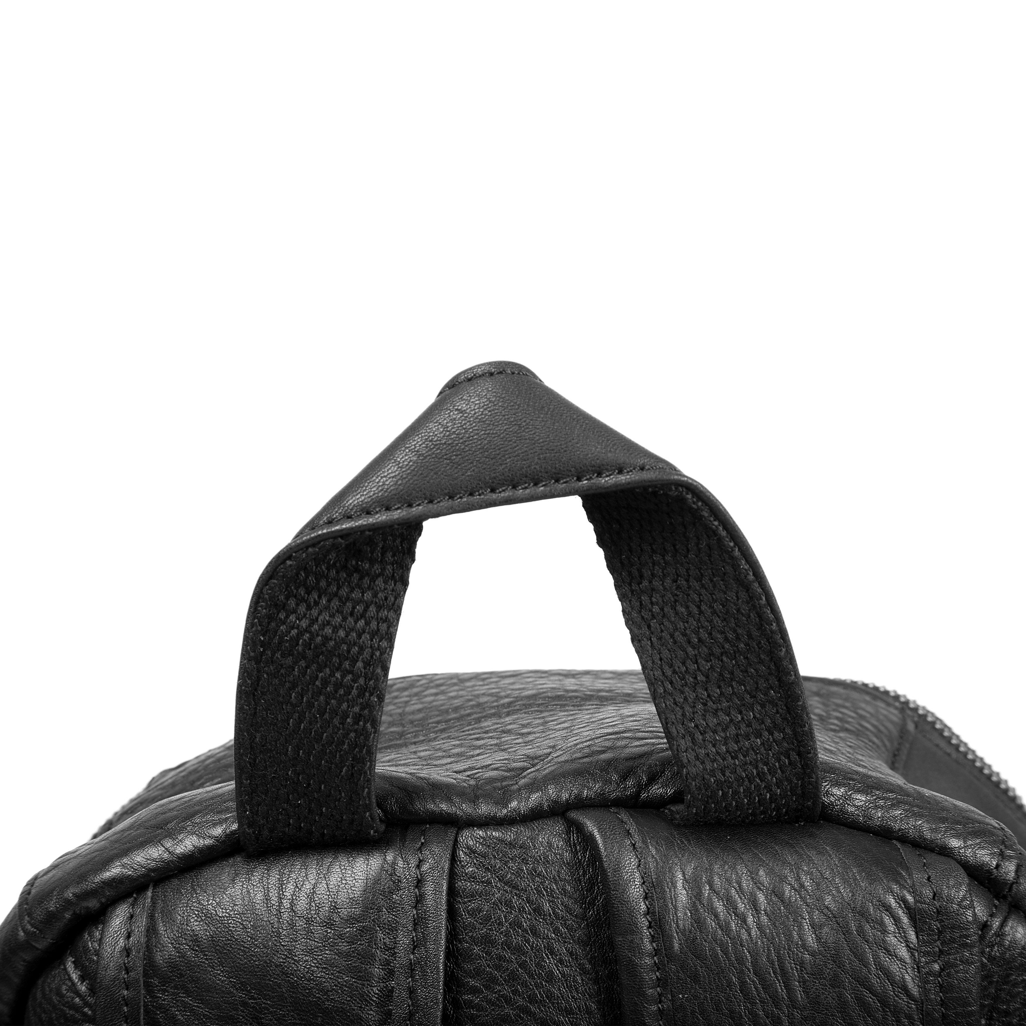 Eleganter Schwarzer Delton Lederrucksack - 11
