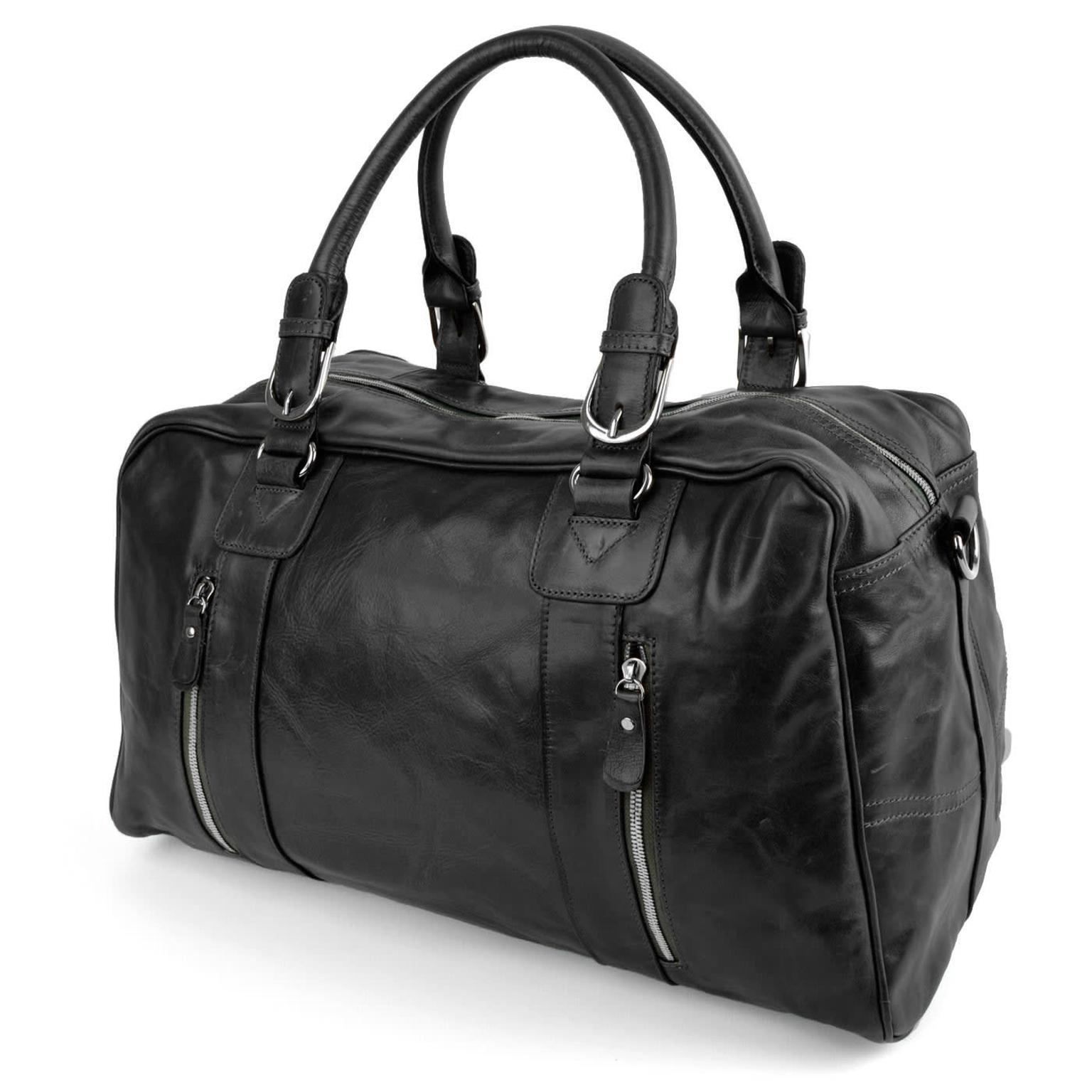 Sac de sport/weekend en cuir noir Matan Sac de sport/weekend en cuir noir Matan