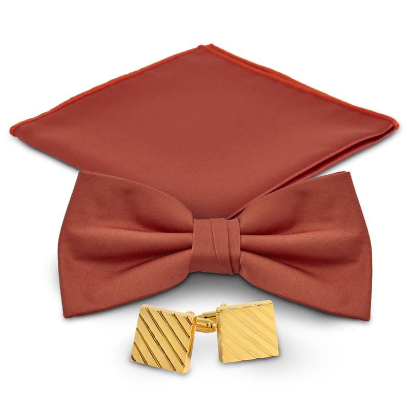 Conjunto de Acessórios para Fato Terracota e Dourado Conjunto de Acessórios para Fato Terracota e Dourado