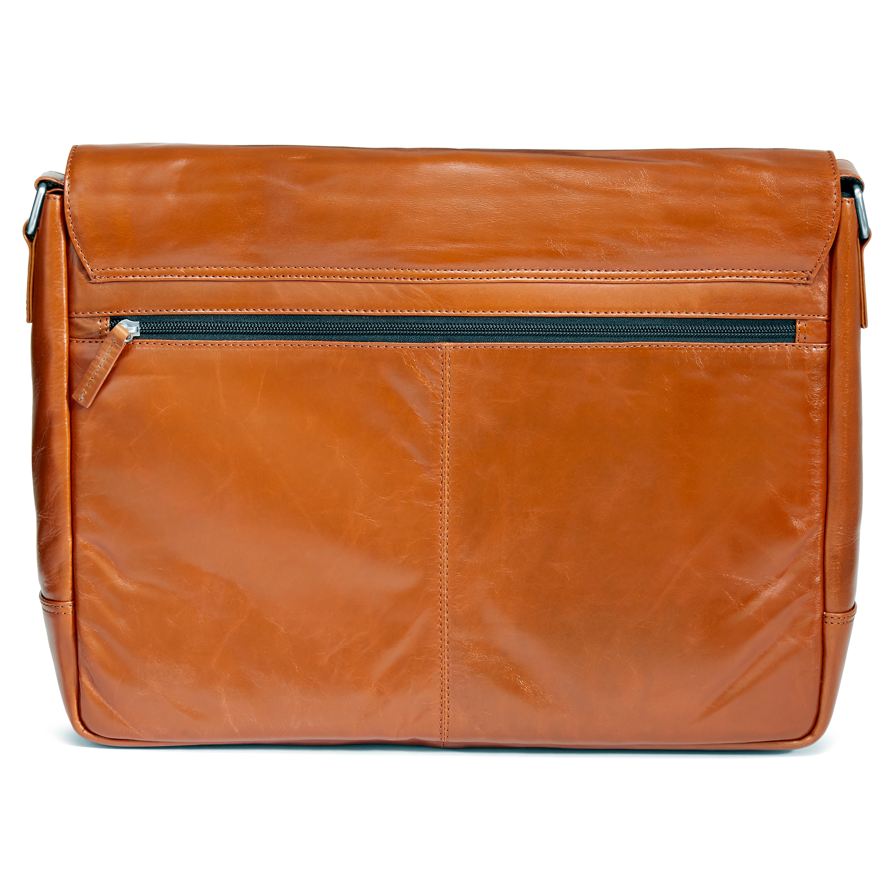 Hellbraune Jasper Messenger Ledertasche - 3