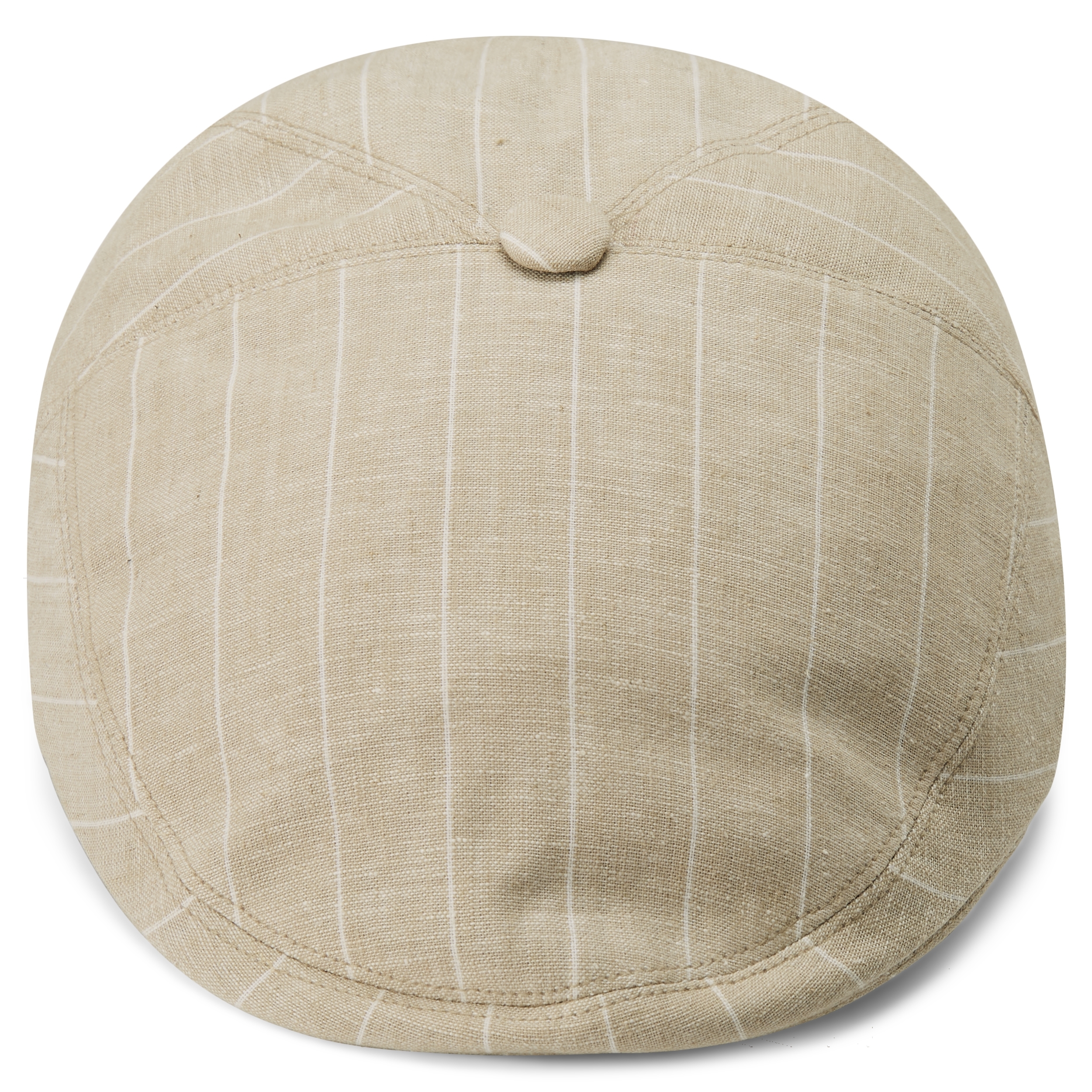 Marco Beige & White Striped Moda Flat Cap - 2