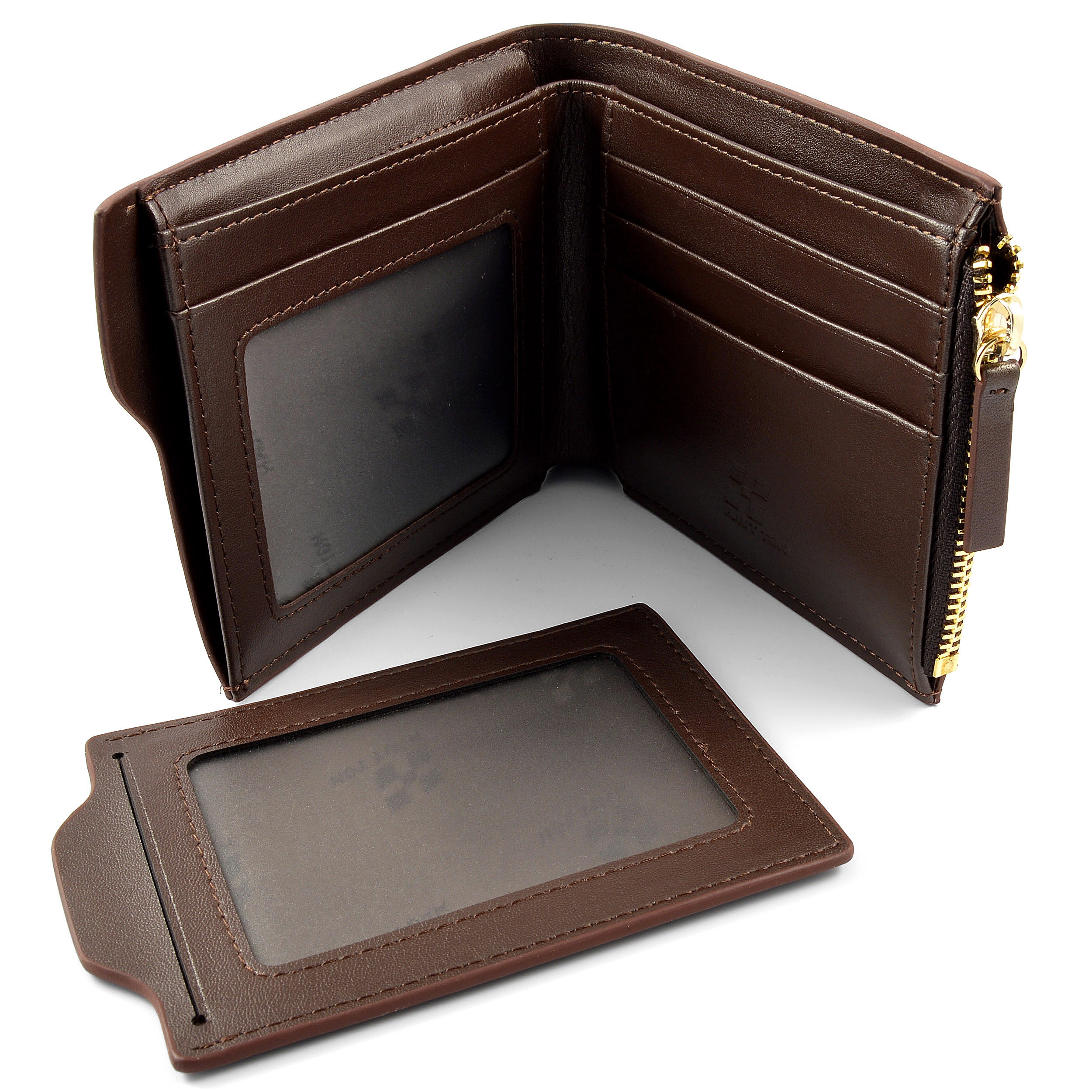 Braune Leder Geldbörse - 4