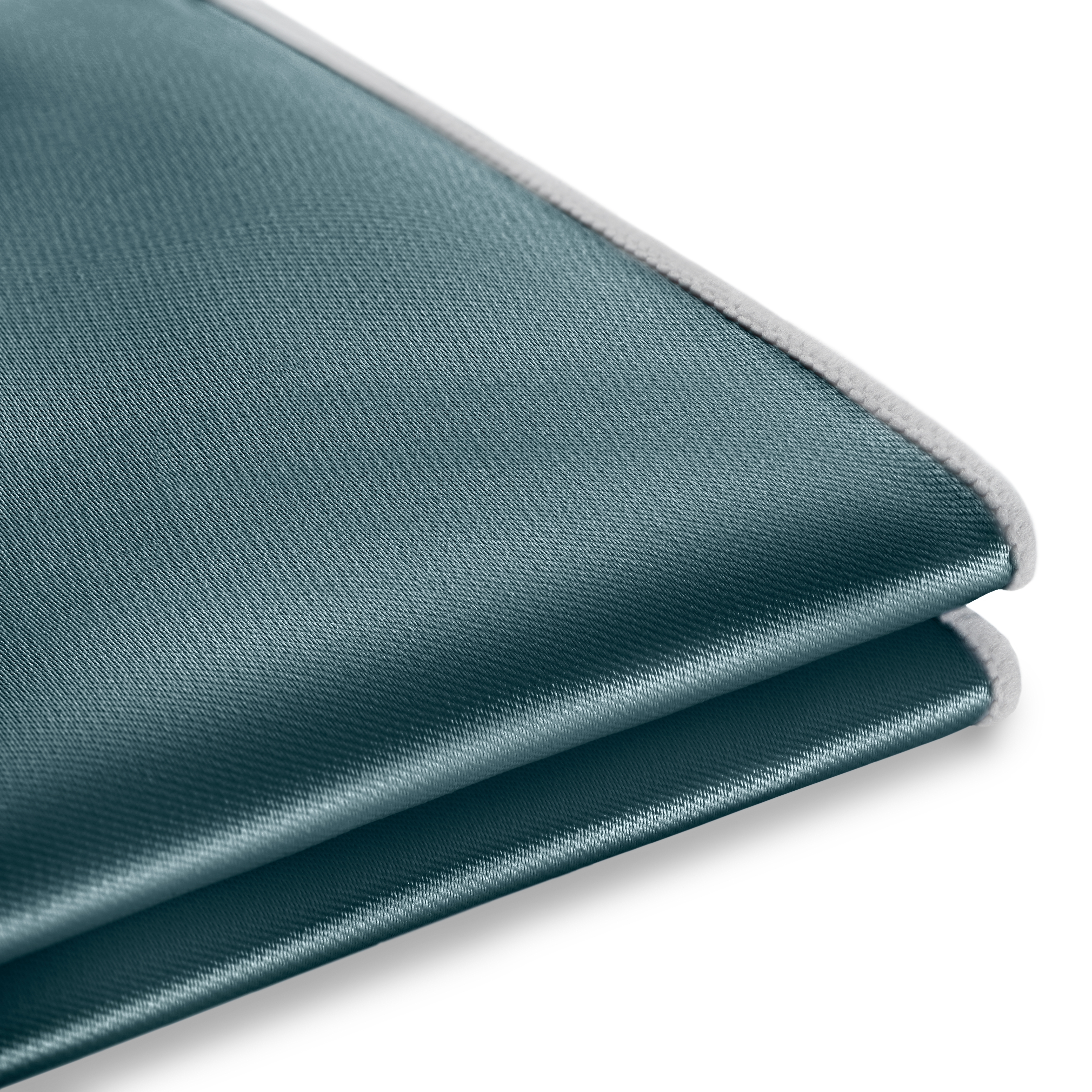 Smoke Grey Satin Pocket Square - 2