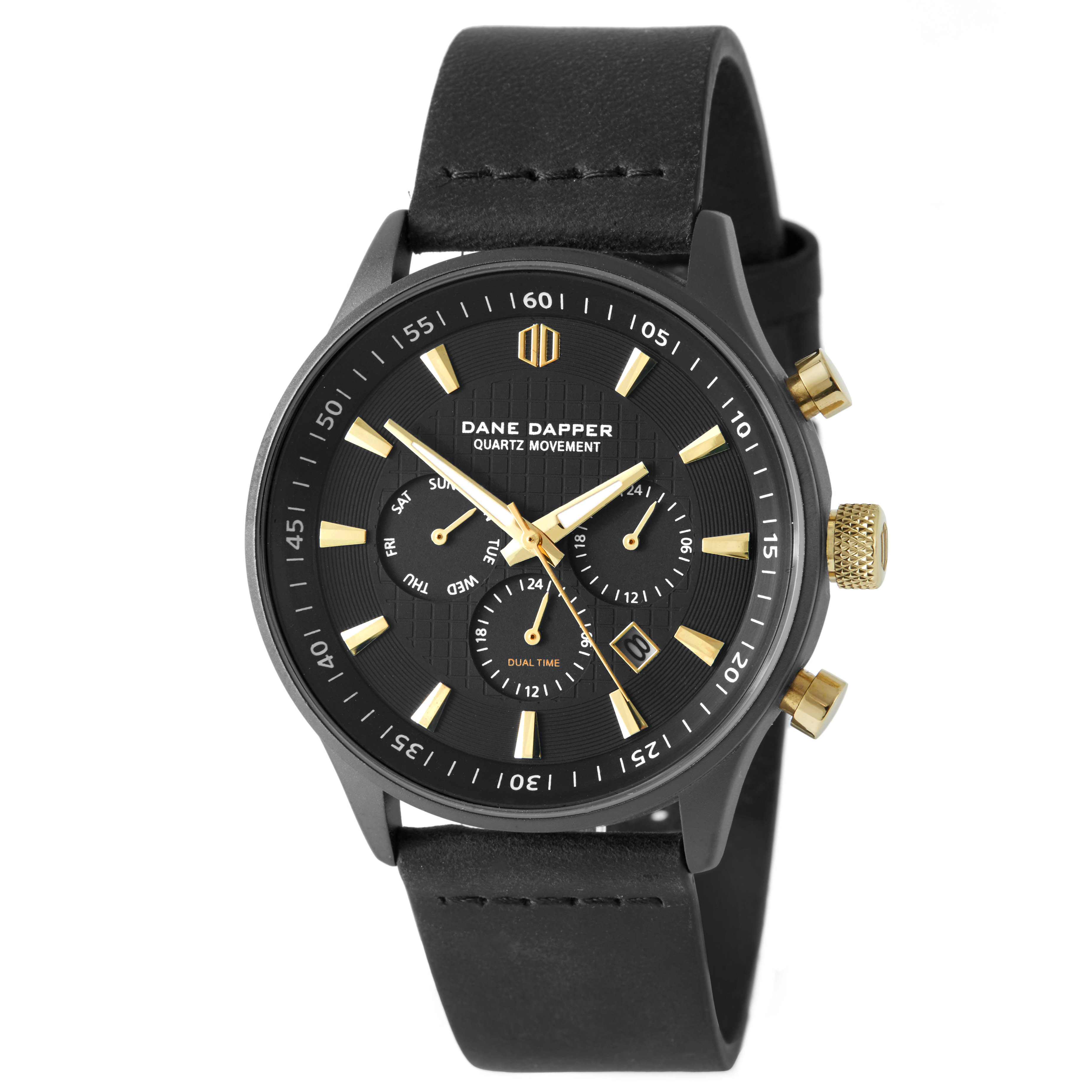 Black & Gold Troika Watch - 1