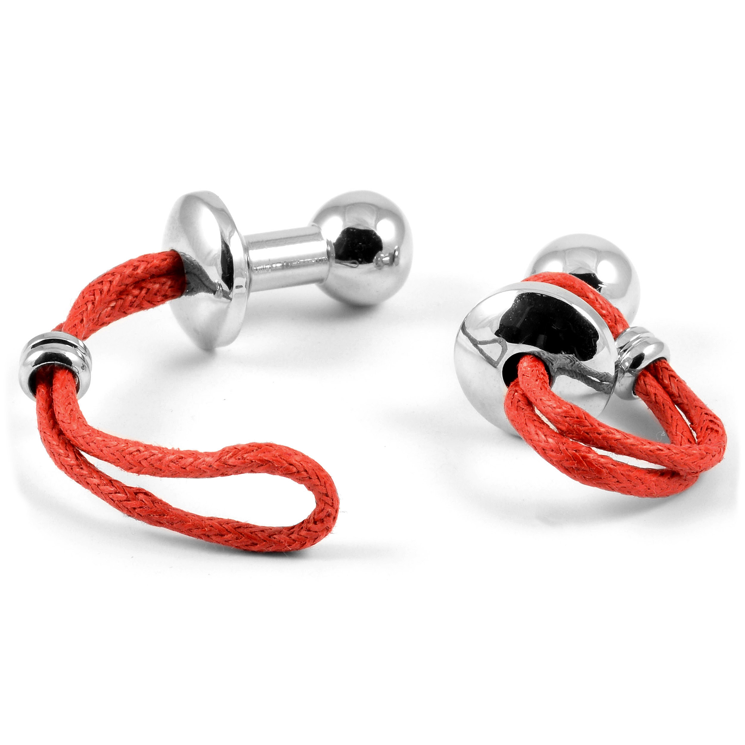 Røde & Sølvfarvede Manchetknapper - 2