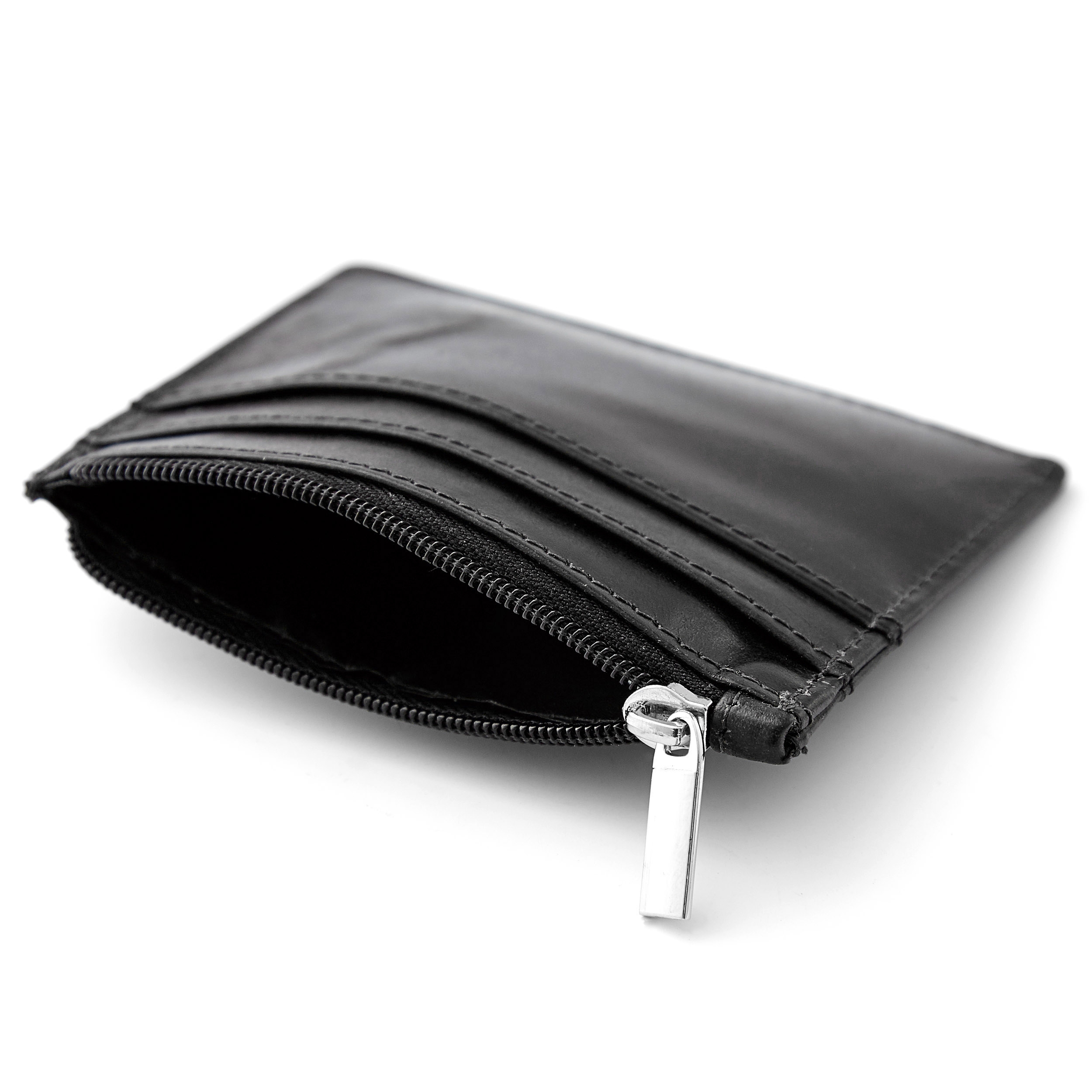 Black Multi Zip Card Holder with RFID Blocker - 2