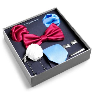 Presentpaket med Kostymaccessoarer | Vinrött, Blått & Silverfärgat Paket Presentpaket med Kostymaccessoarer | Vinrött, Blått & Silverfärgat Paket