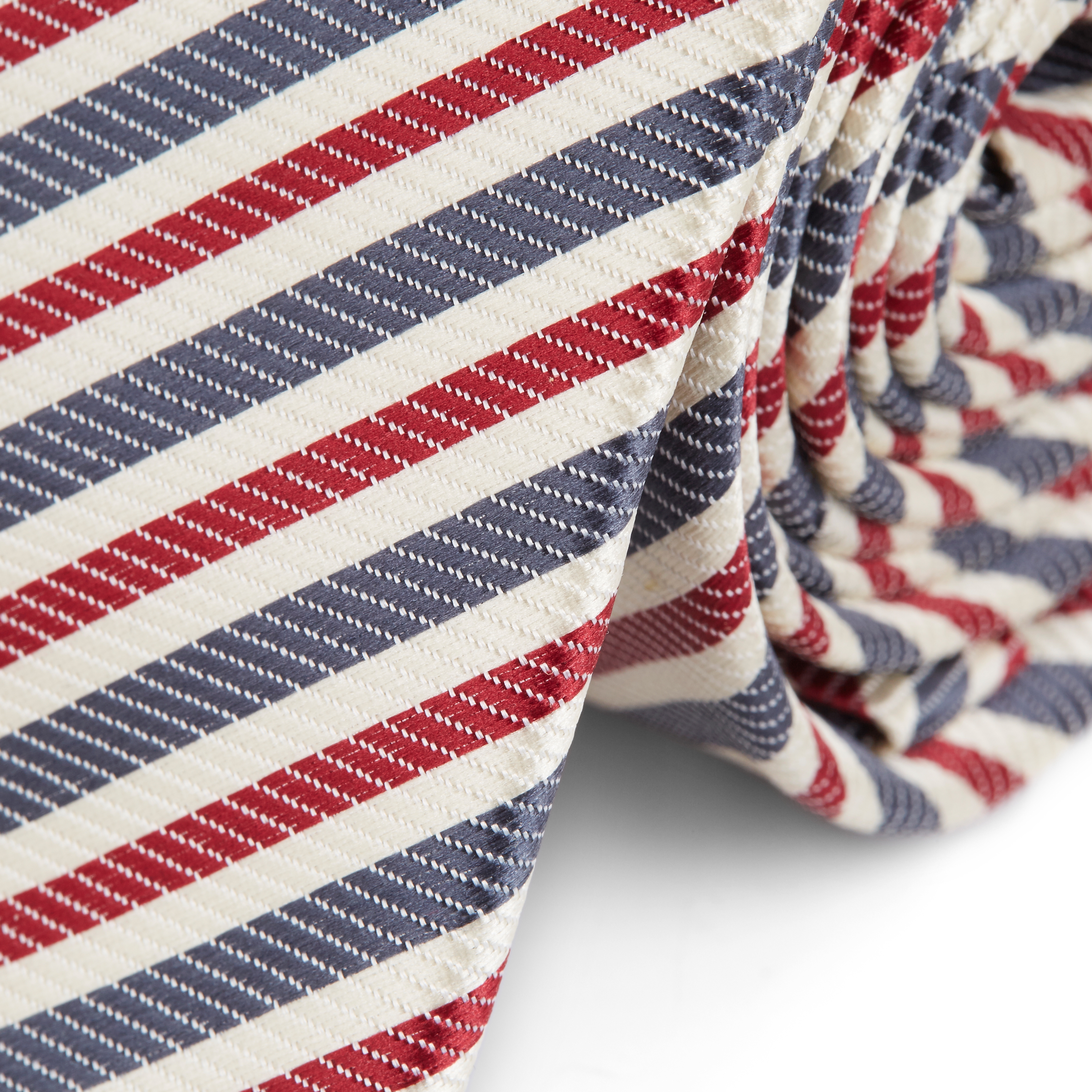 Faded Red & Blue Striped Tie - 2
