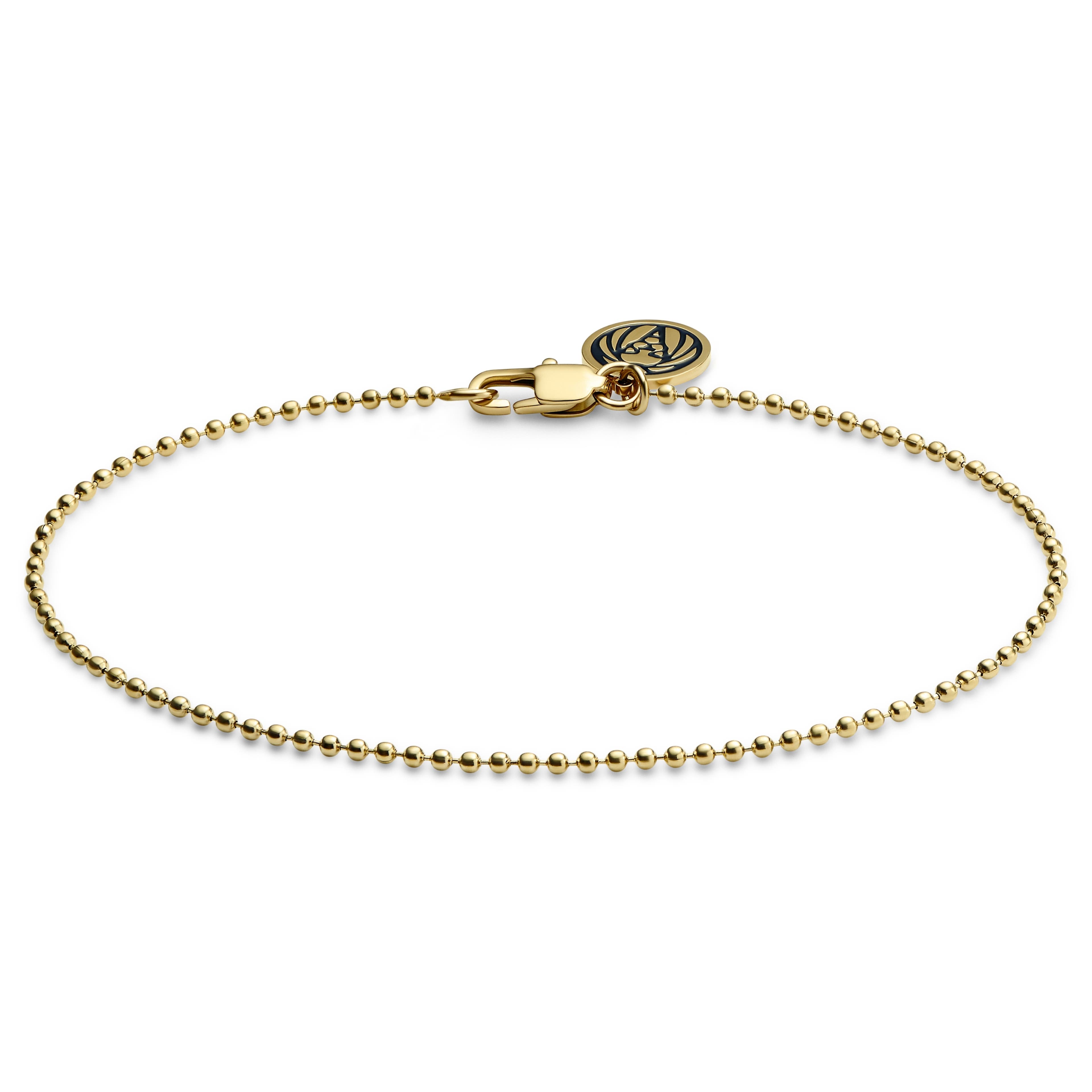 Essentials | Pulsera de cadena de bolas dorada de 1,6 mm Essentials | Pulsera de cadena de bolas dorada de 1,6 mm