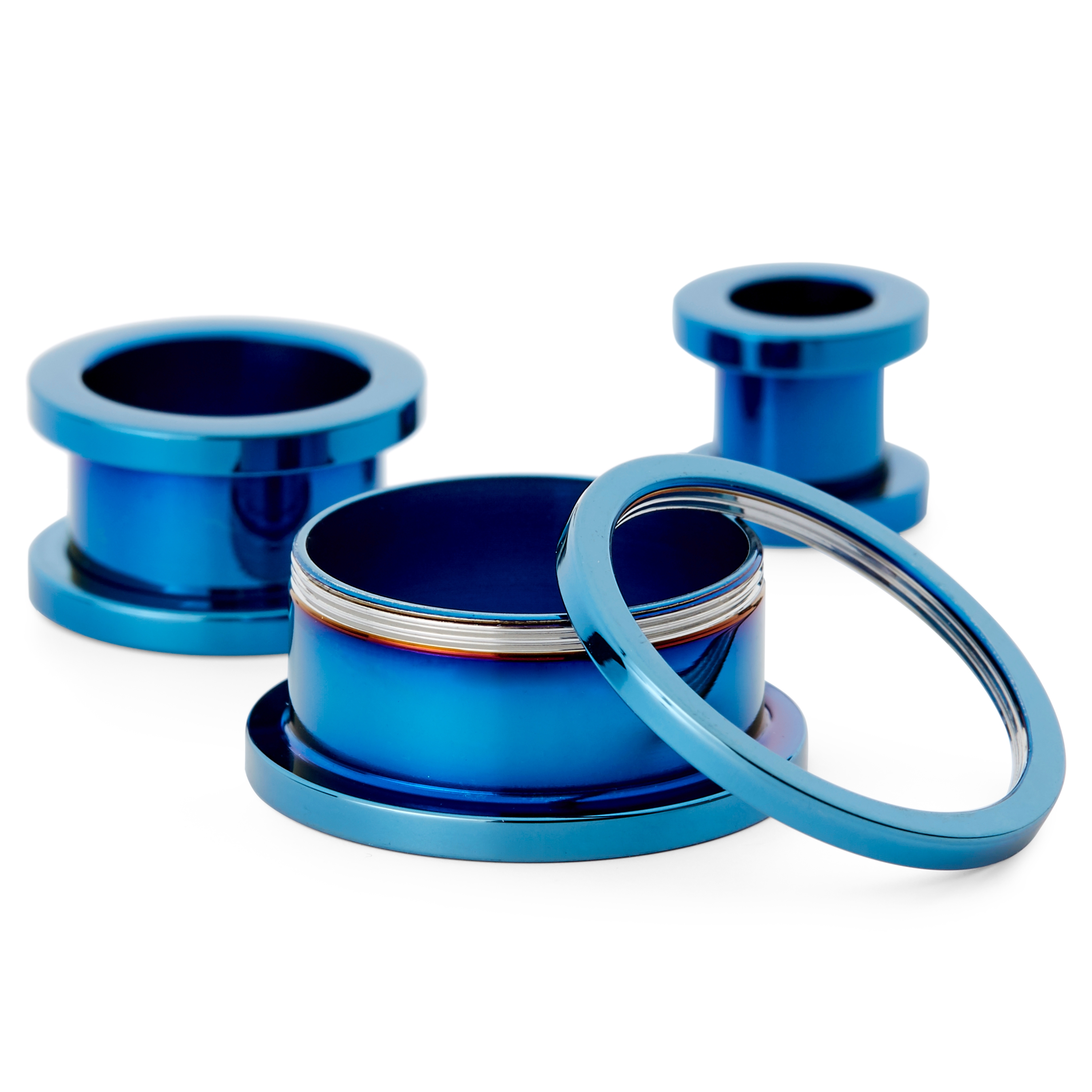 Thick-Rimmed Blue Steel Ear Tunnel  - 3