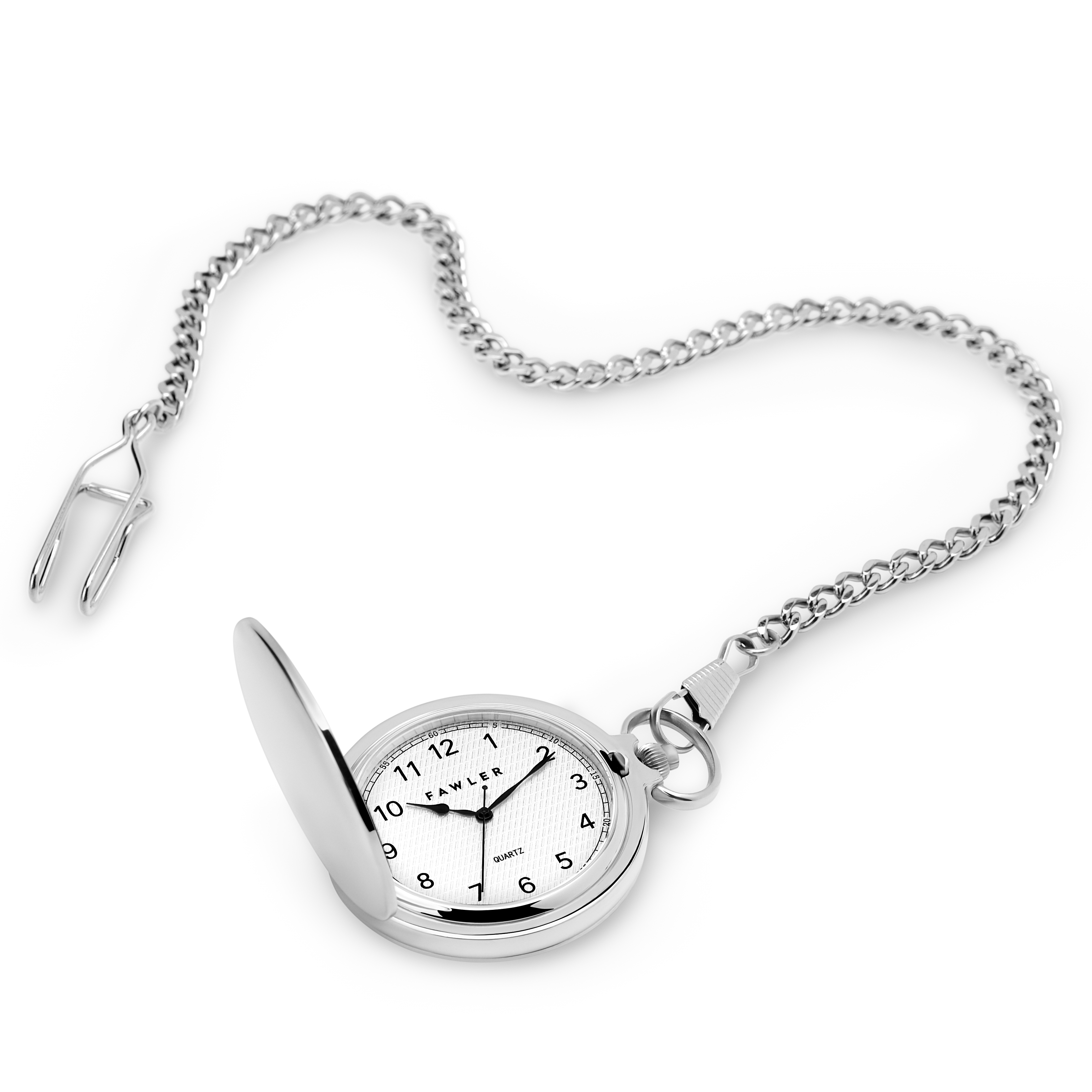 Easton | Сребрист джобен часовник - 6