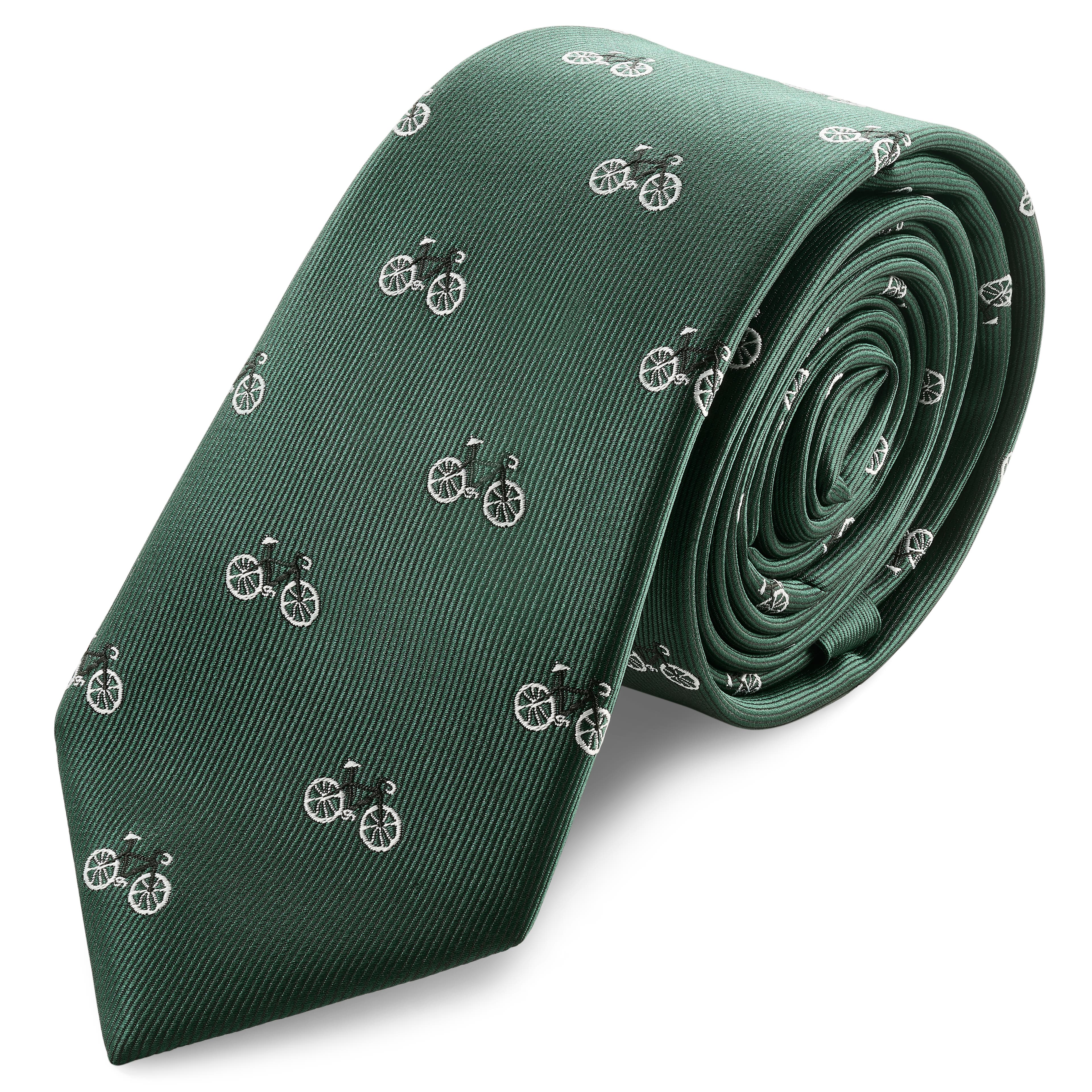Motos | Zöld kerékpáros nyakkendő - 6 cm