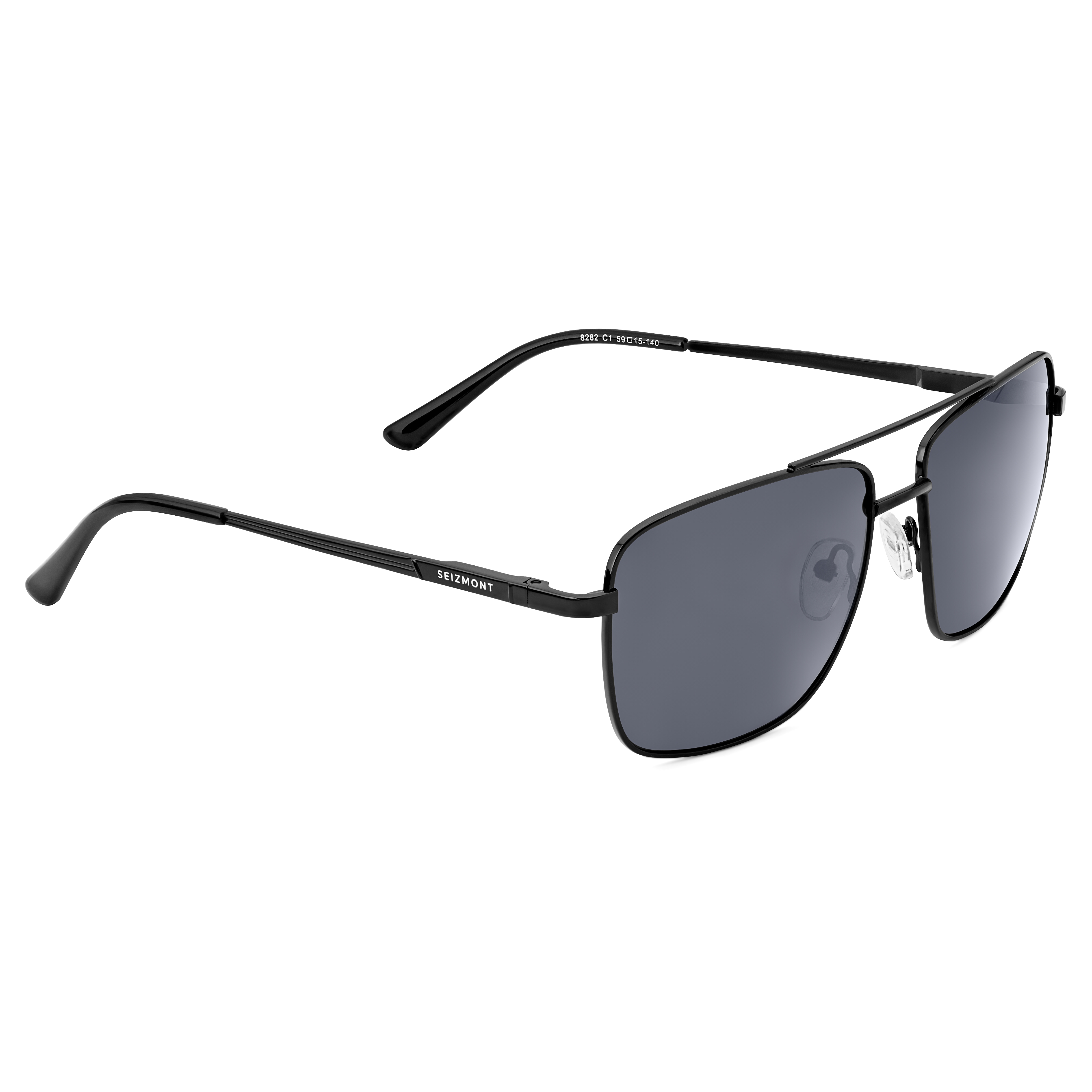 Óculos de Sol Aviator Quadrados Pretos Polarizados - 6